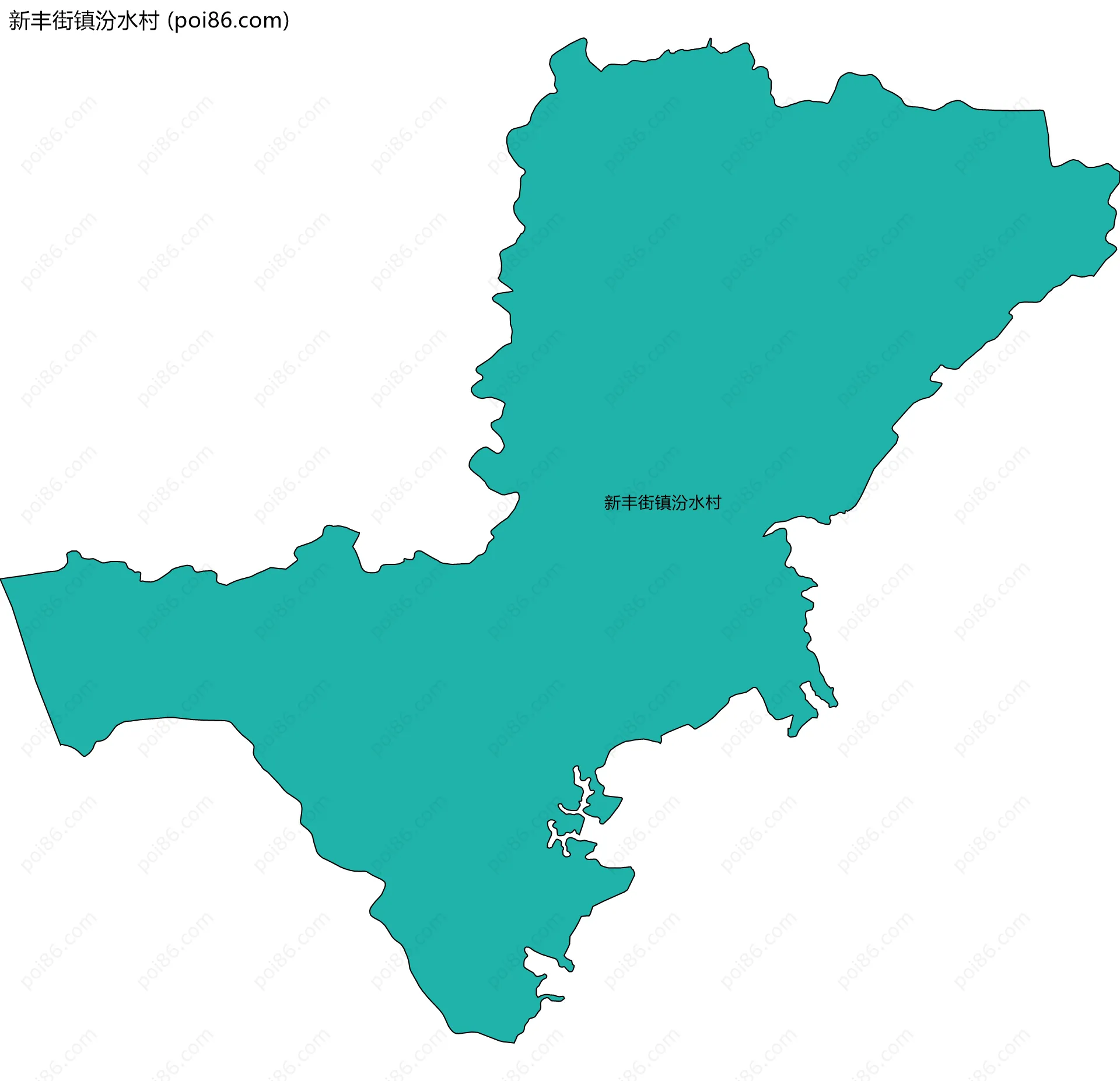 新丰街镇汾水村边界地图
