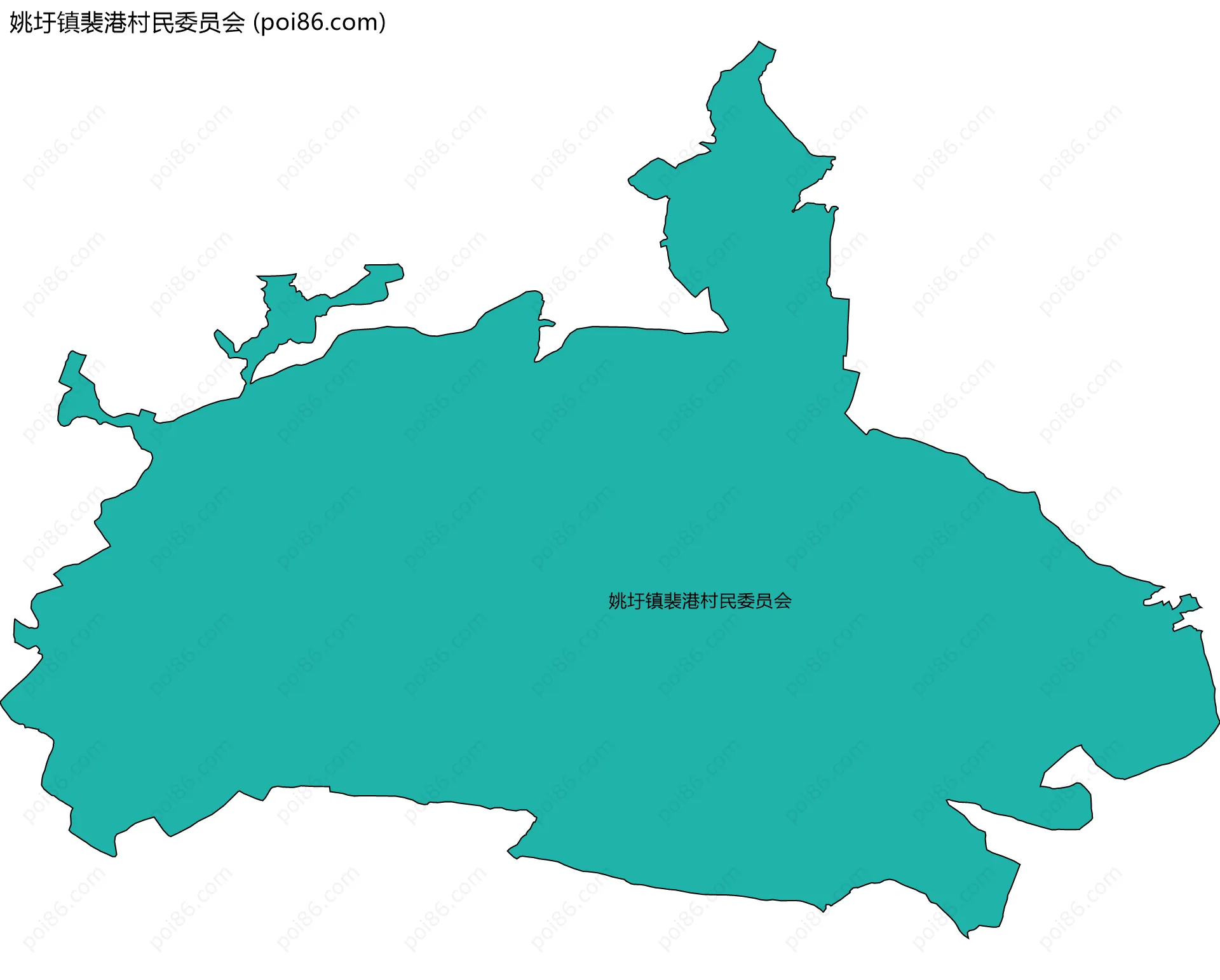 姚圩镇裴港村民委员会边界地图