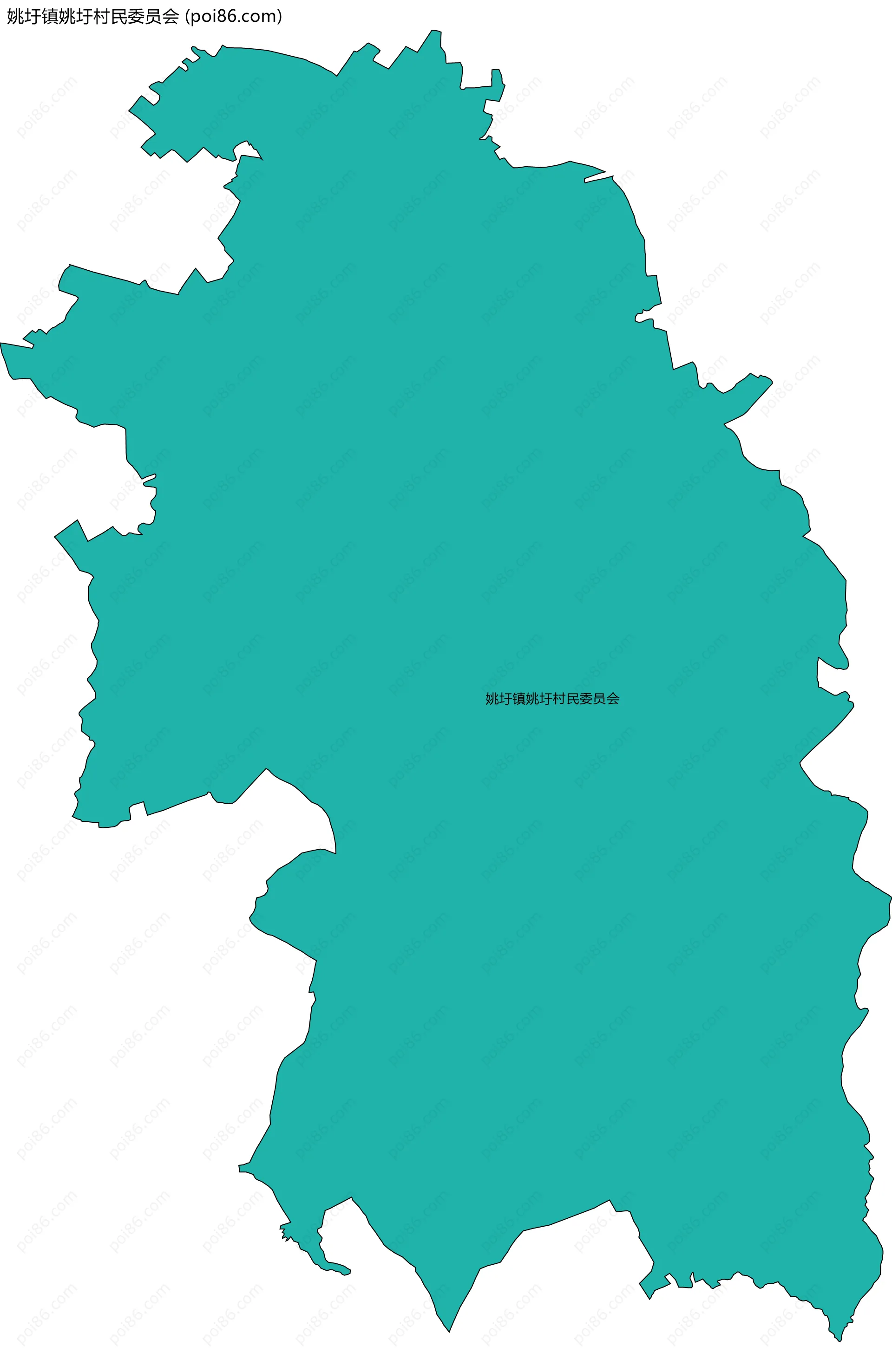 姚圩镇姚圩村民委员会边界地图