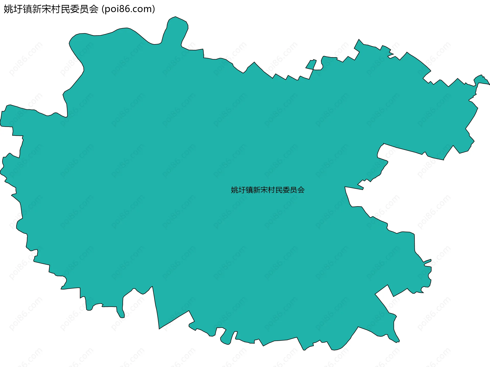 姚圩镇新宋村民委员会边界地图