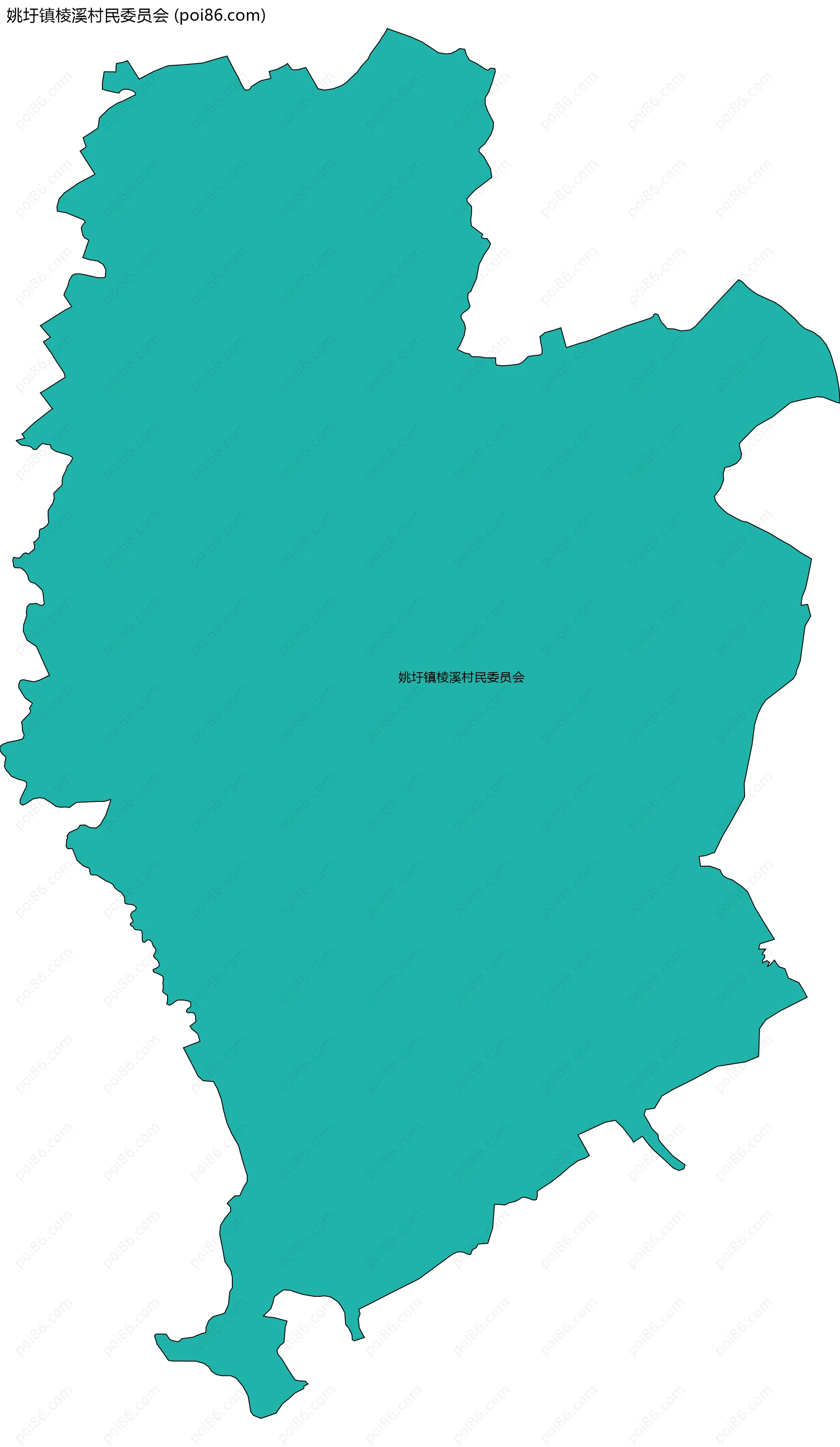 姚圩镇棱溪村民委员会边界地图