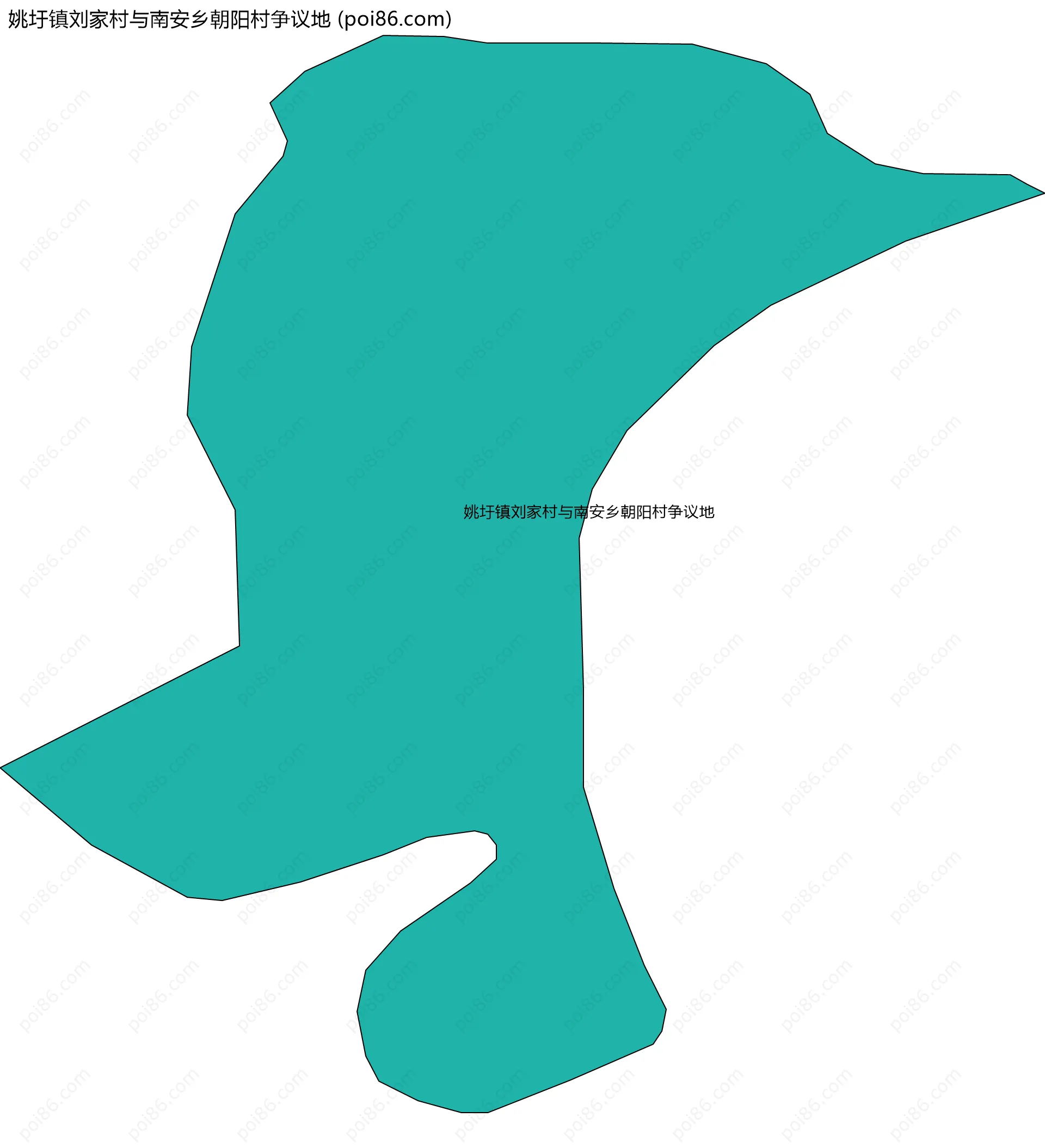 姚圩镇刘家村与南安乡朝阳村争议地边界地图