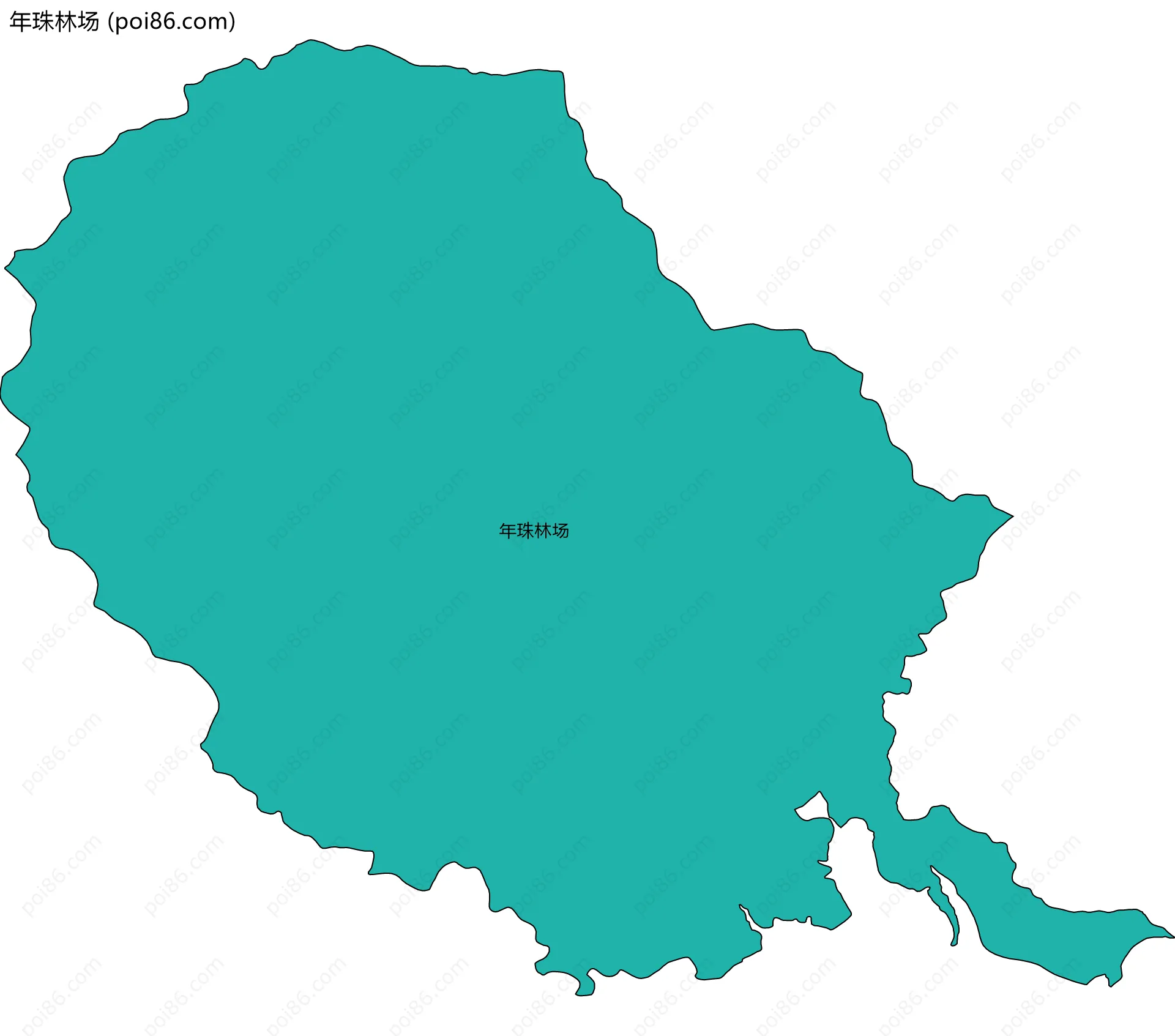 年珠林场边界地图