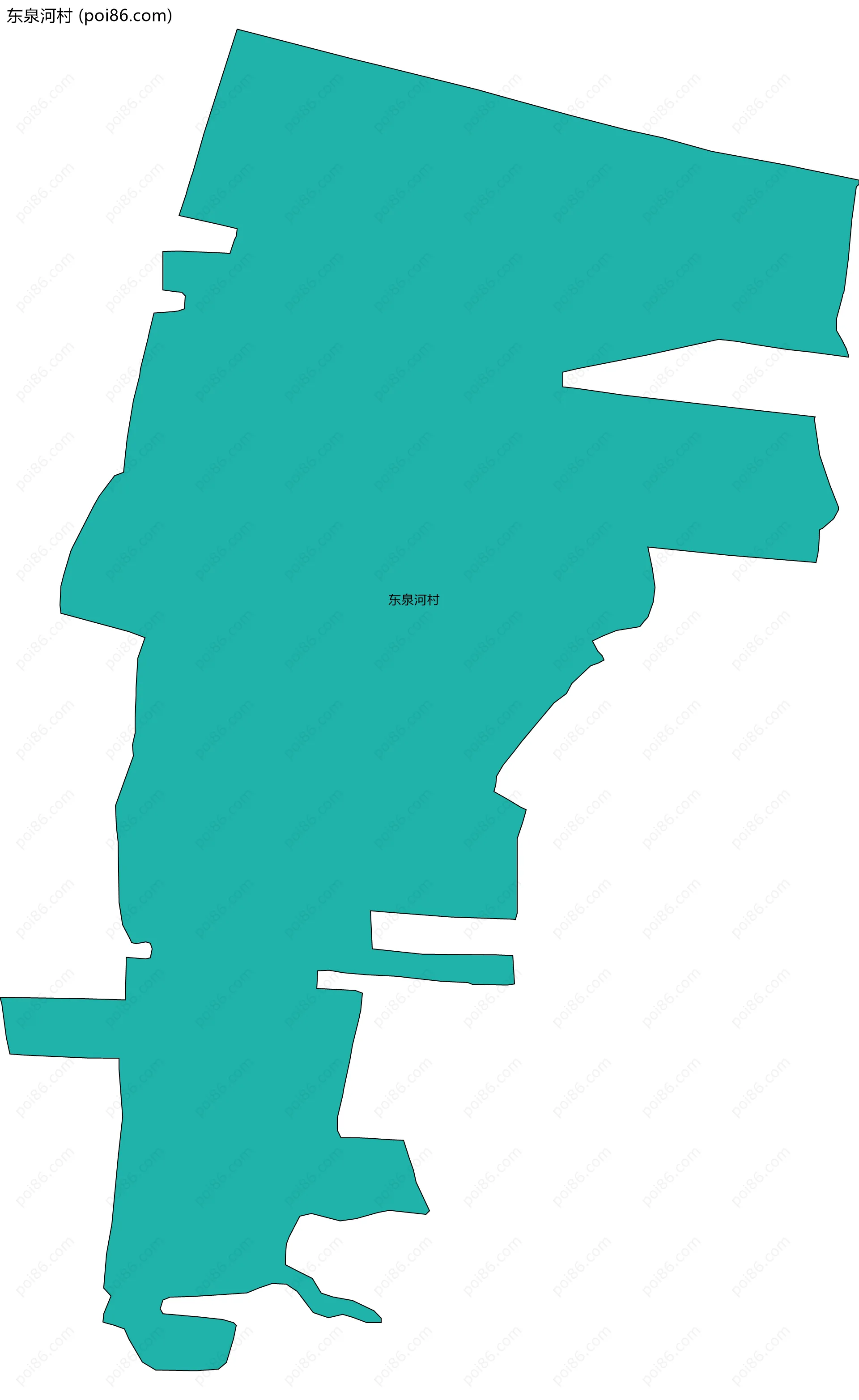 东泉河村边界地图