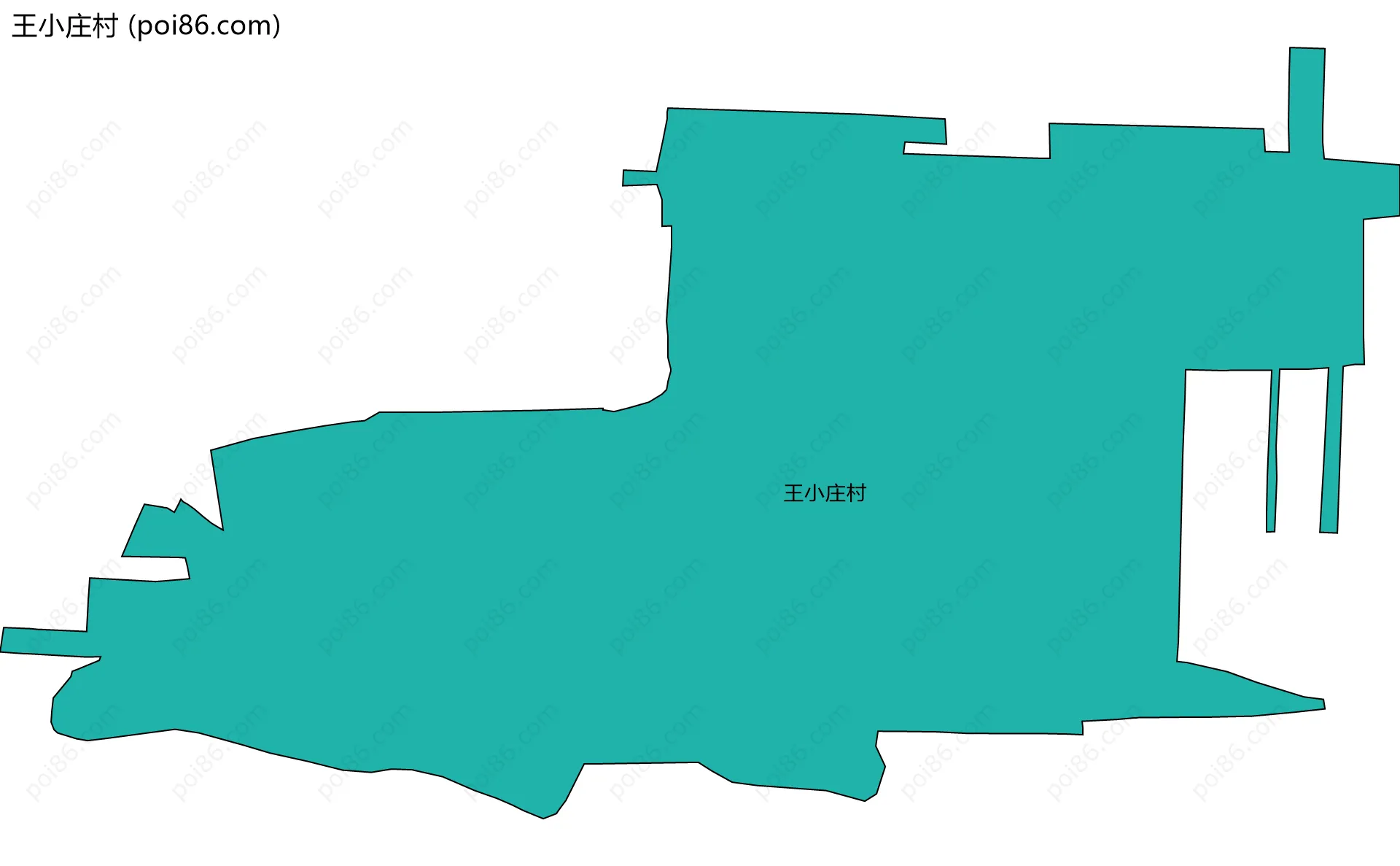 王小庄村边界地图