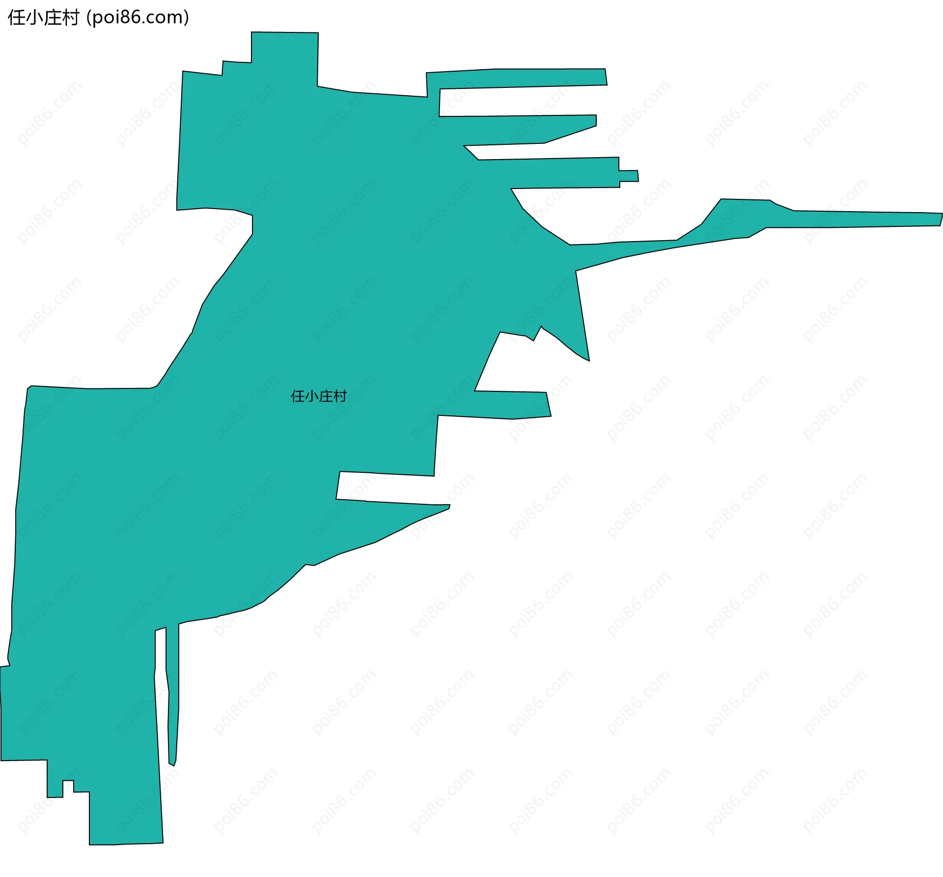 任小庄村边界地图