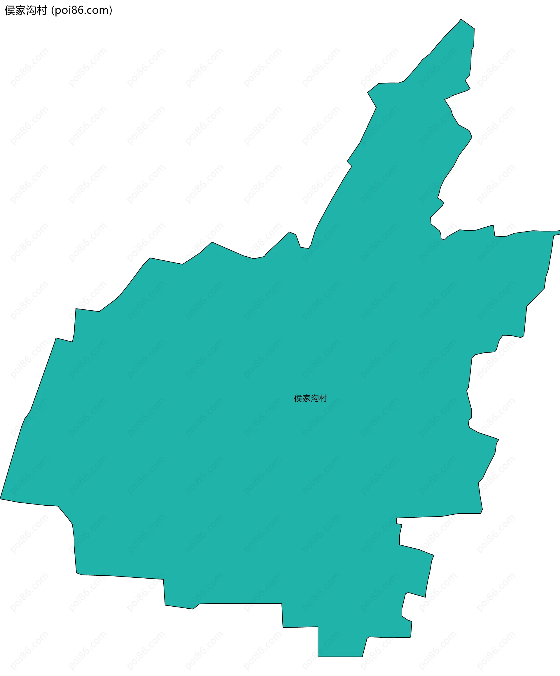 侯家沟村边界地图