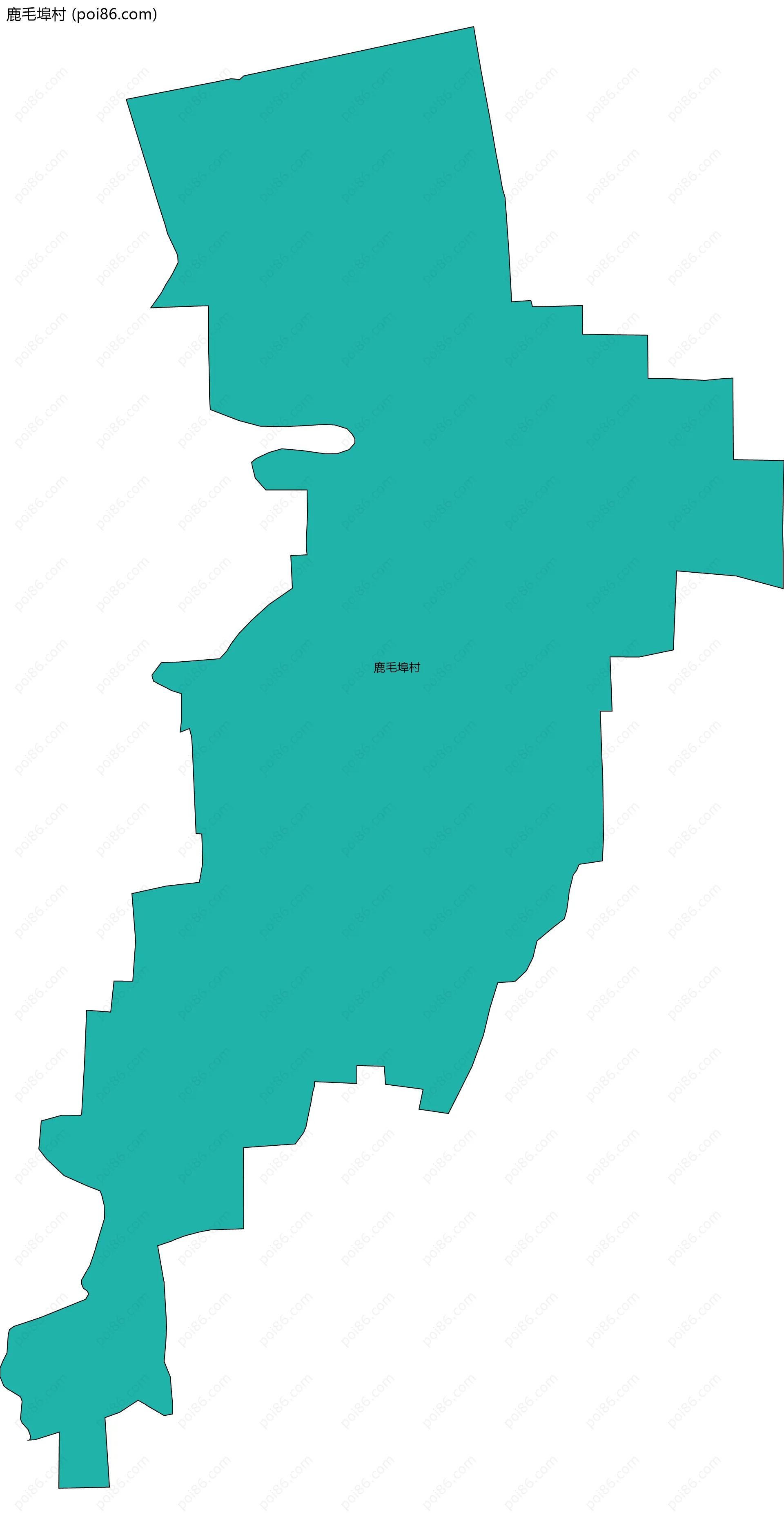 鹿毛埠村边界地图