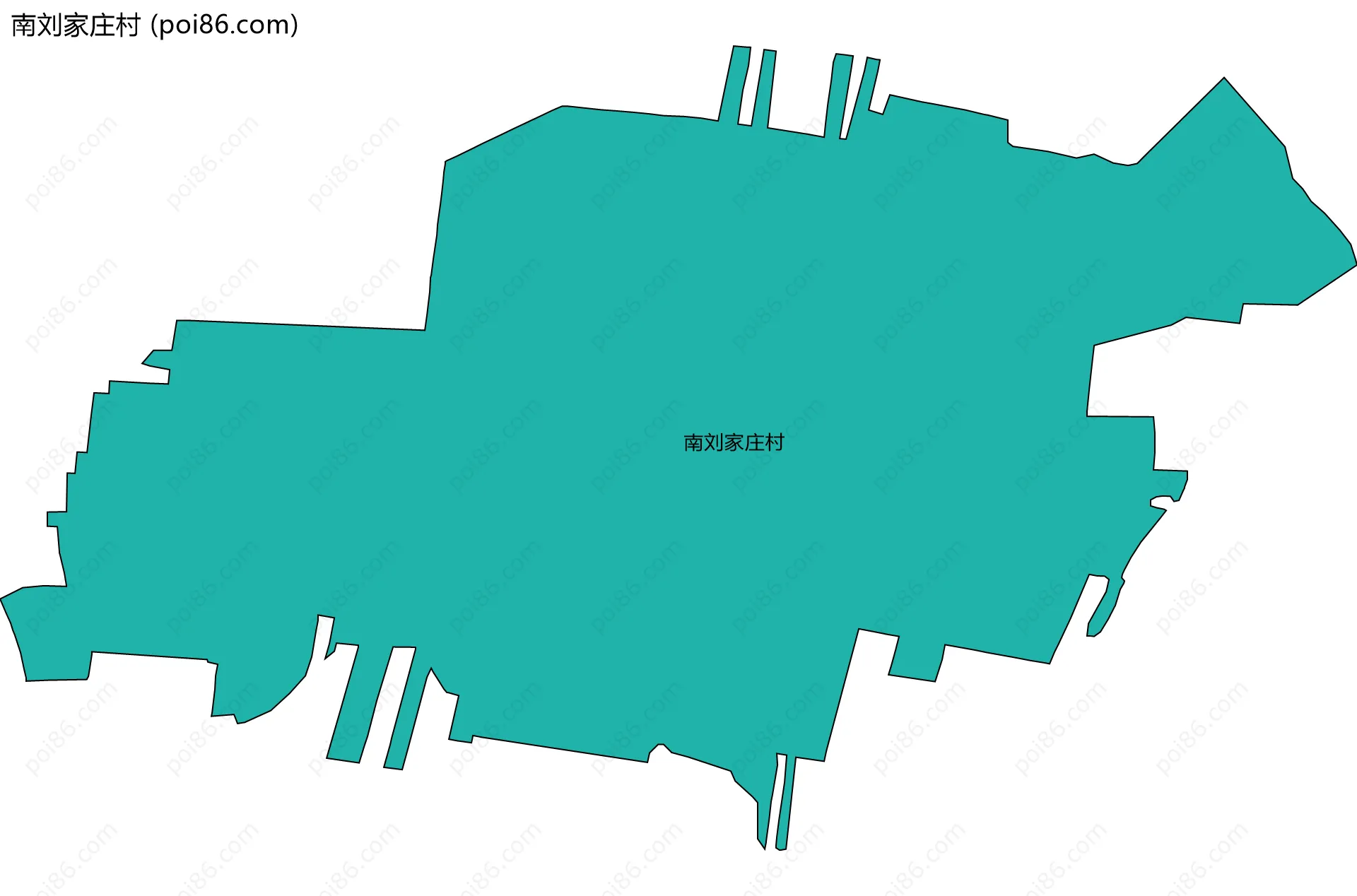 南刘家庄村边界地图