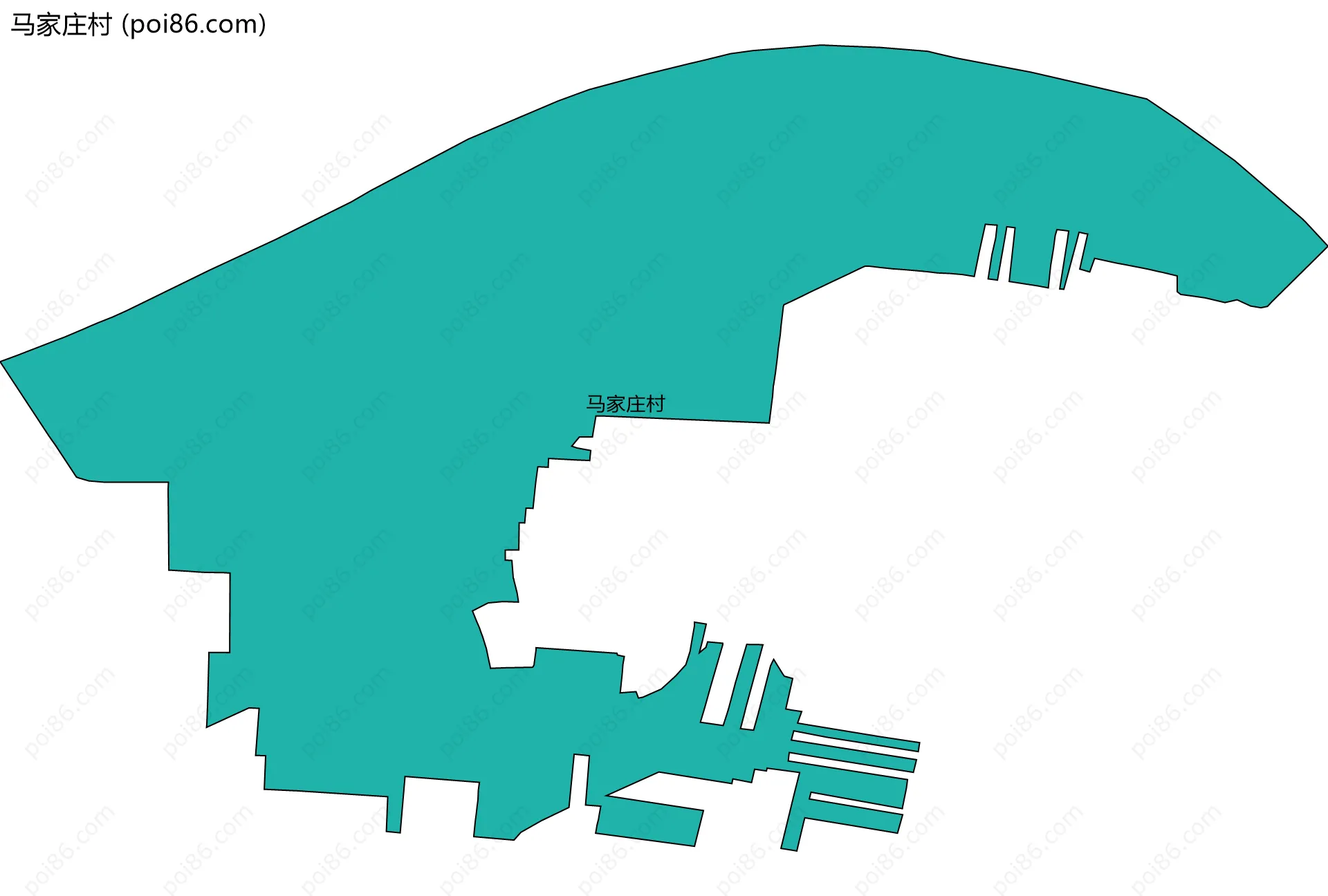 马家庄村边界地图