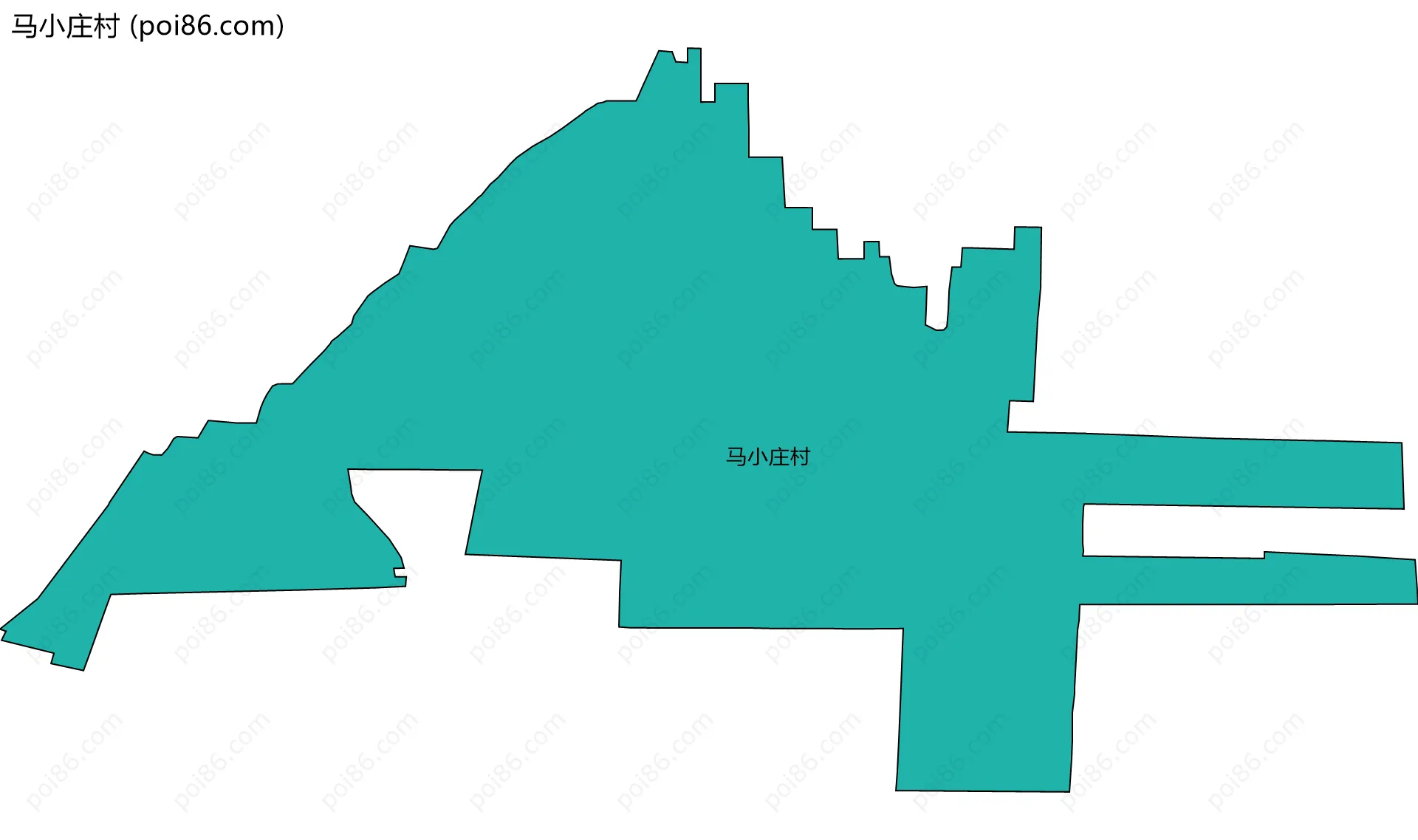 马小庄村边界地图