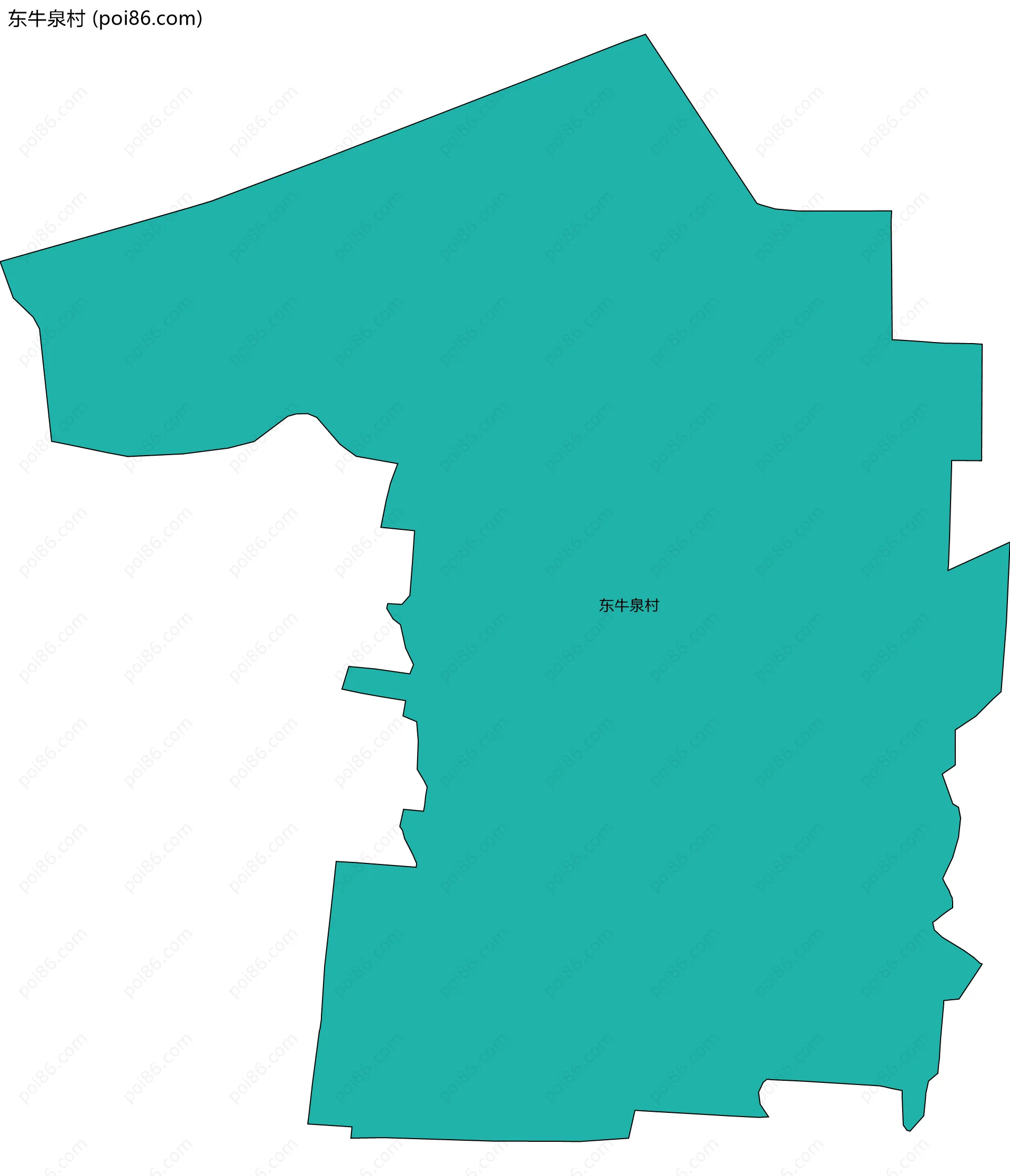 东牛泉村边界地图