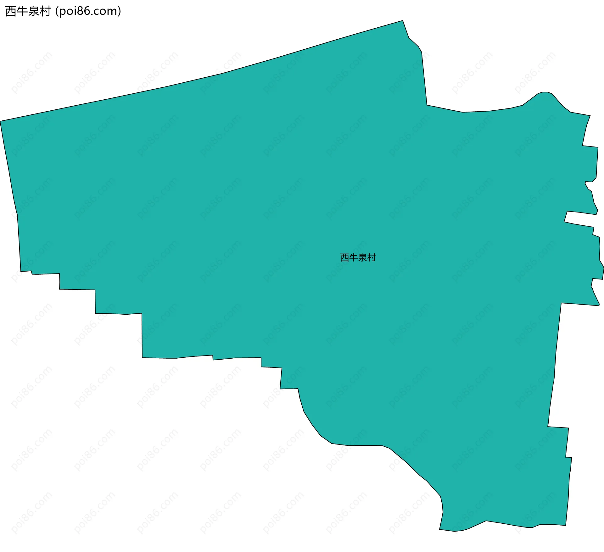 西牛泉村边界地图