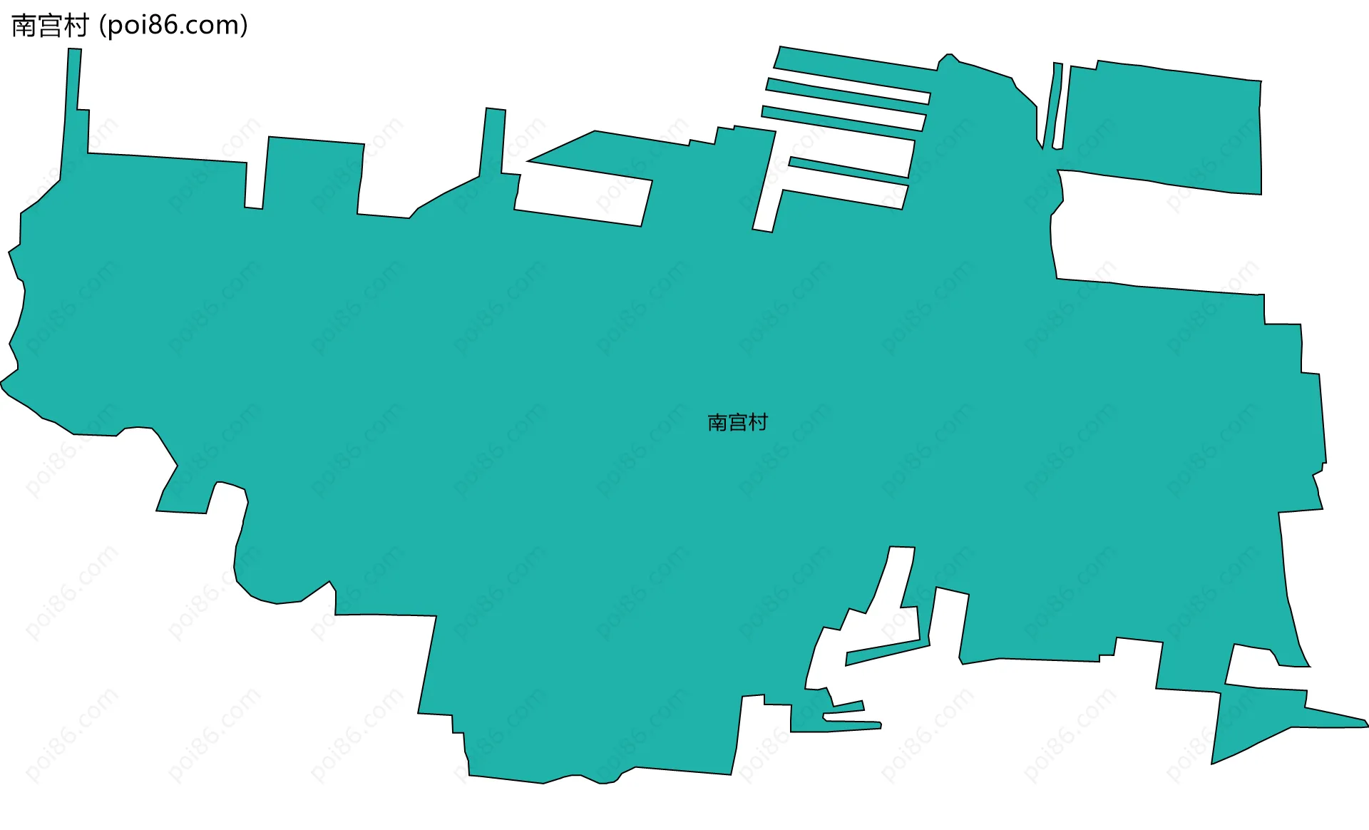 南宫村边界地图