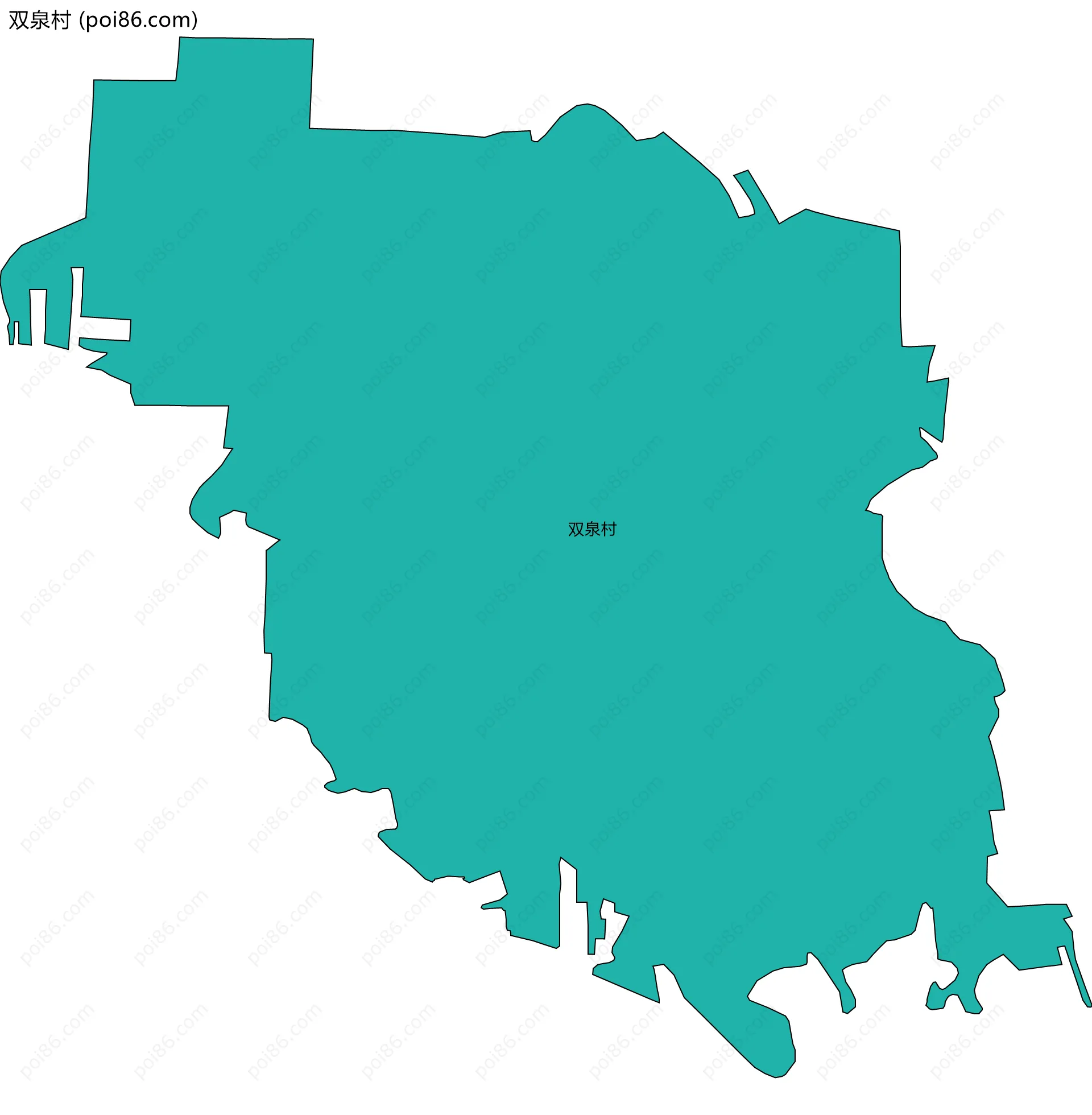 双泉村边界地图