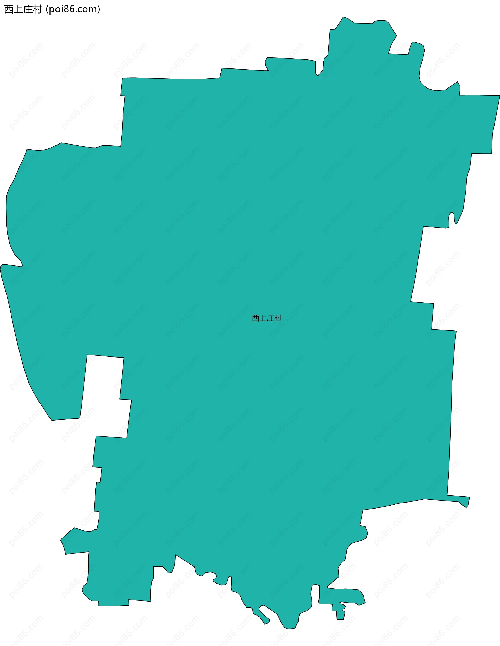 西上庄村边界地图