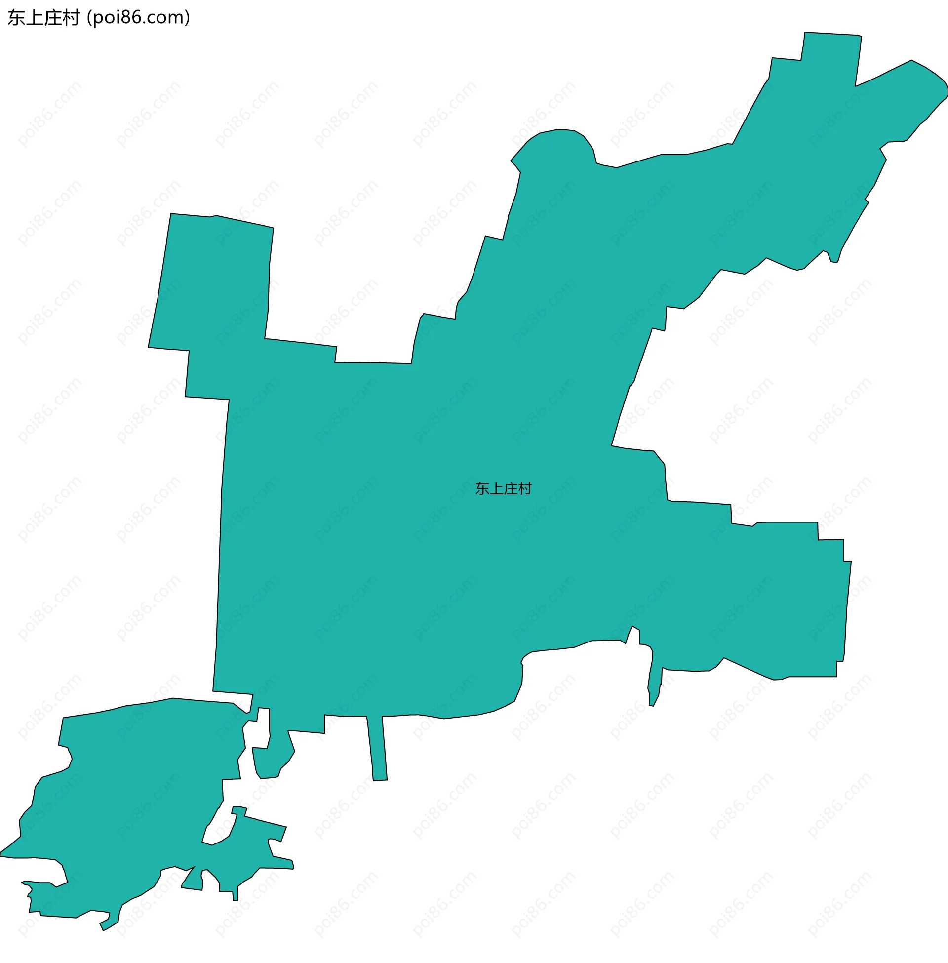 东上庄村边界地图