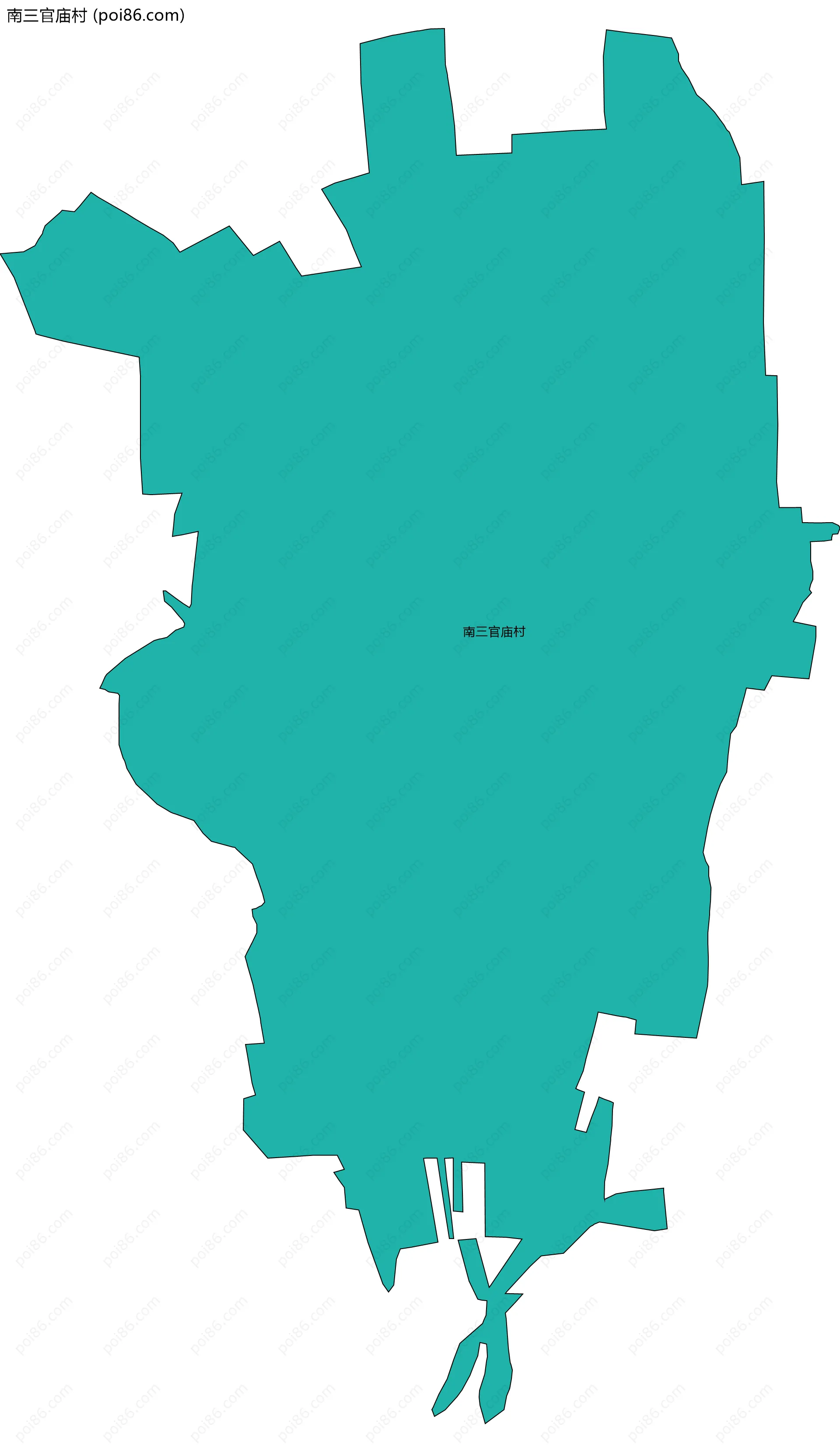 南三官庙村边界地图