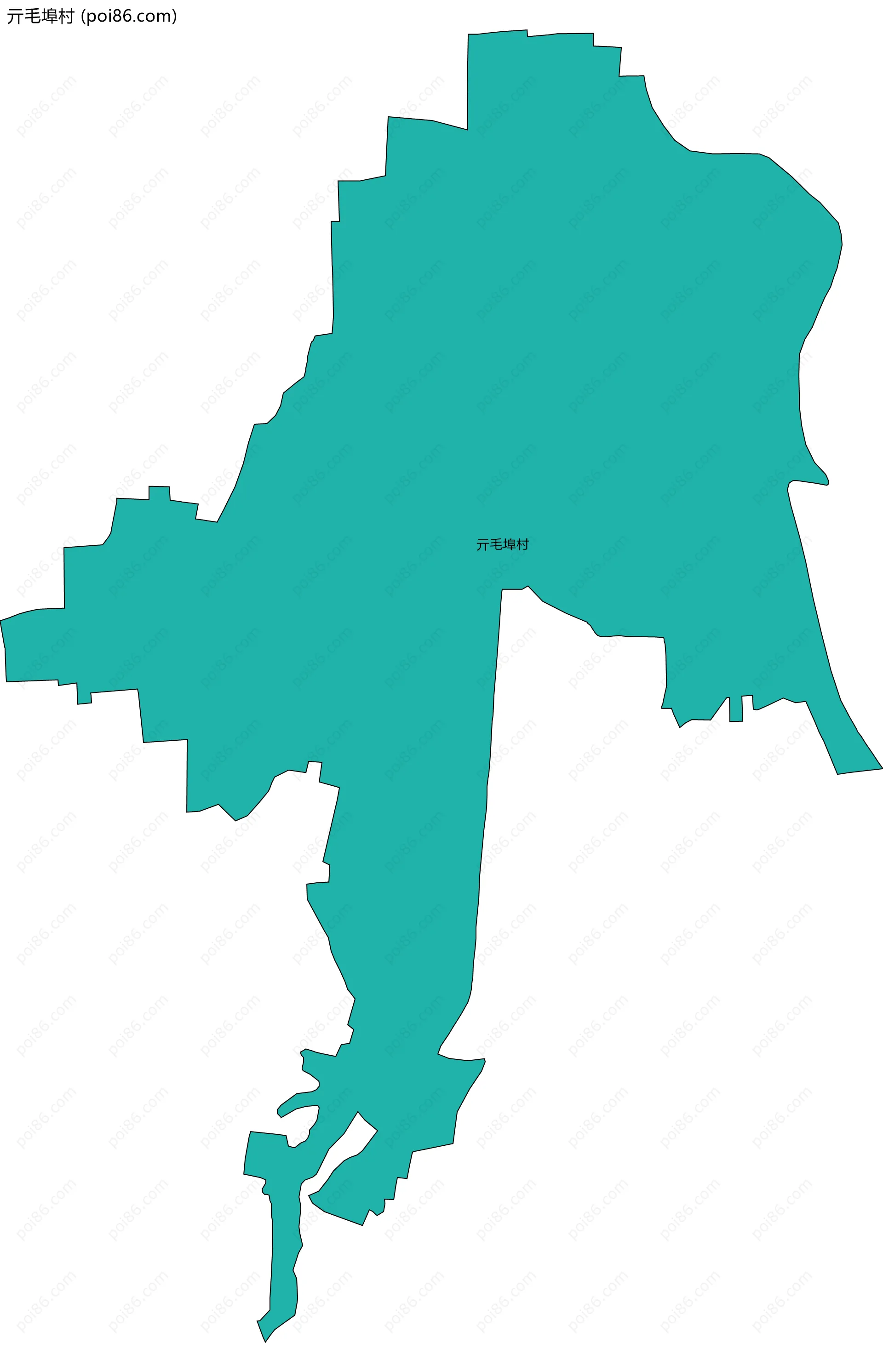 亓毛埠村边界地图