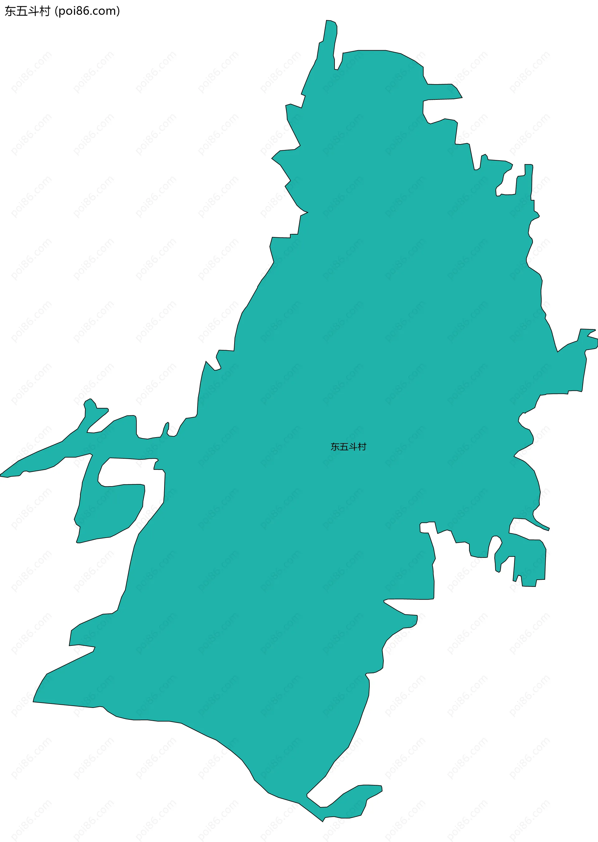 东五斗村边界地图