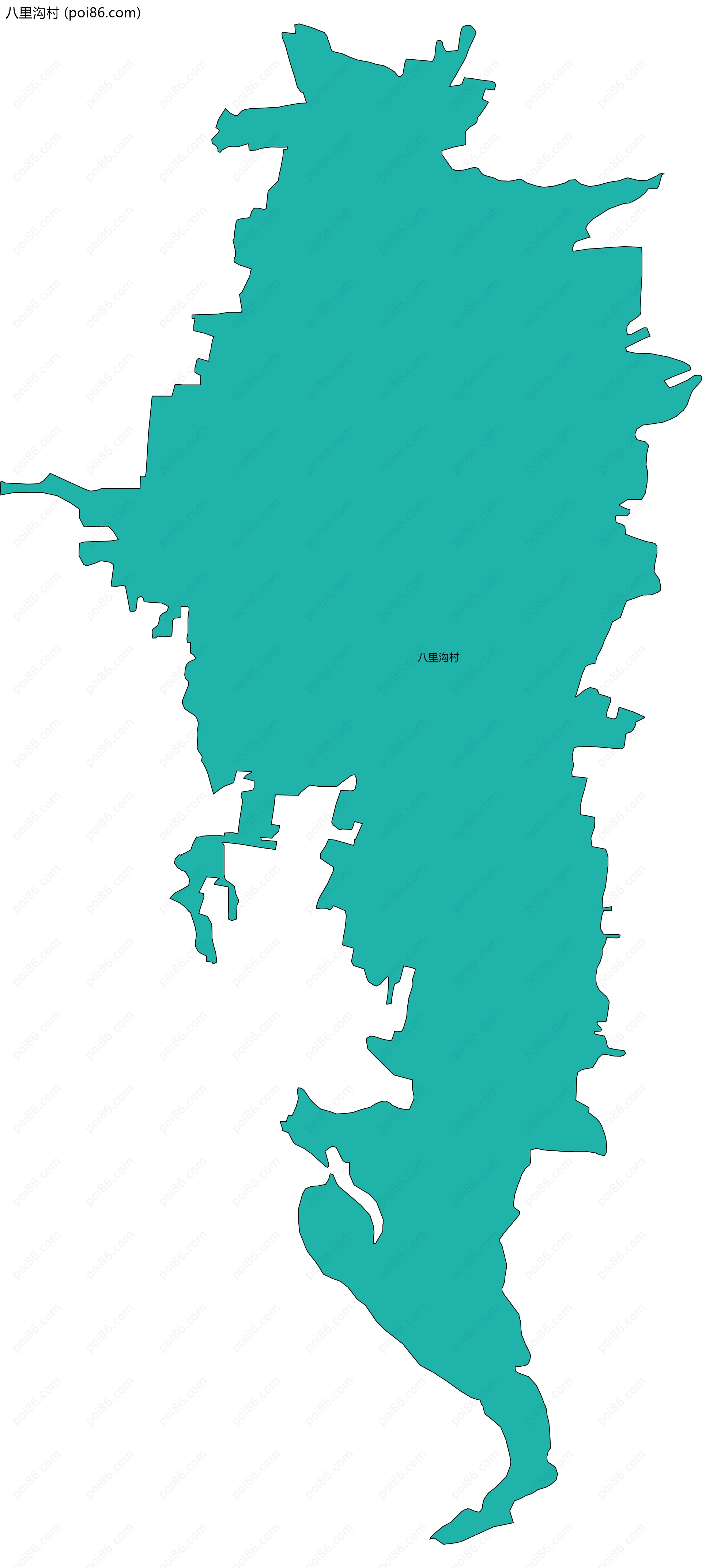 八里沟村边界地图