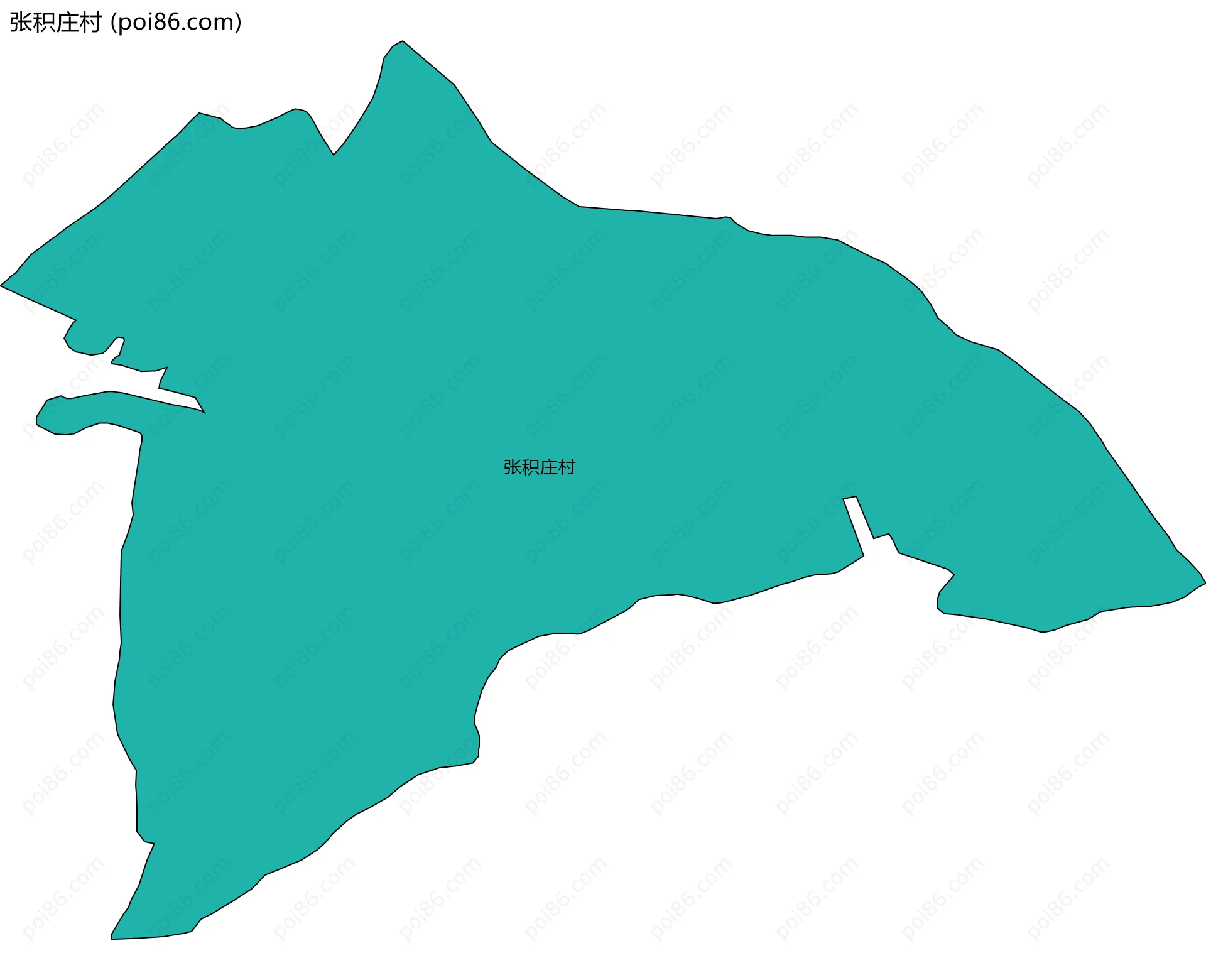 张积庄村边界地图
