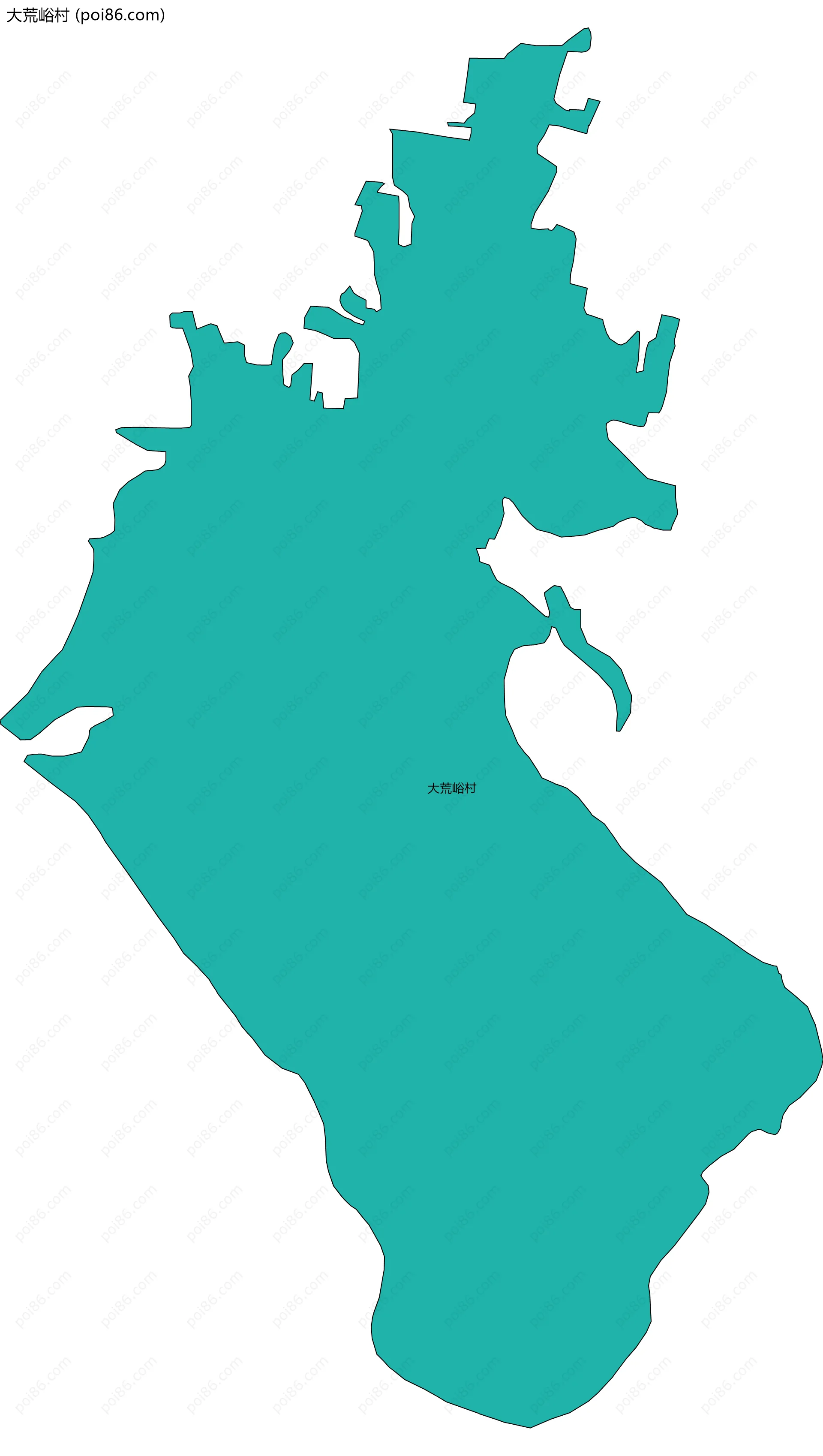 大荒峪村边界地图