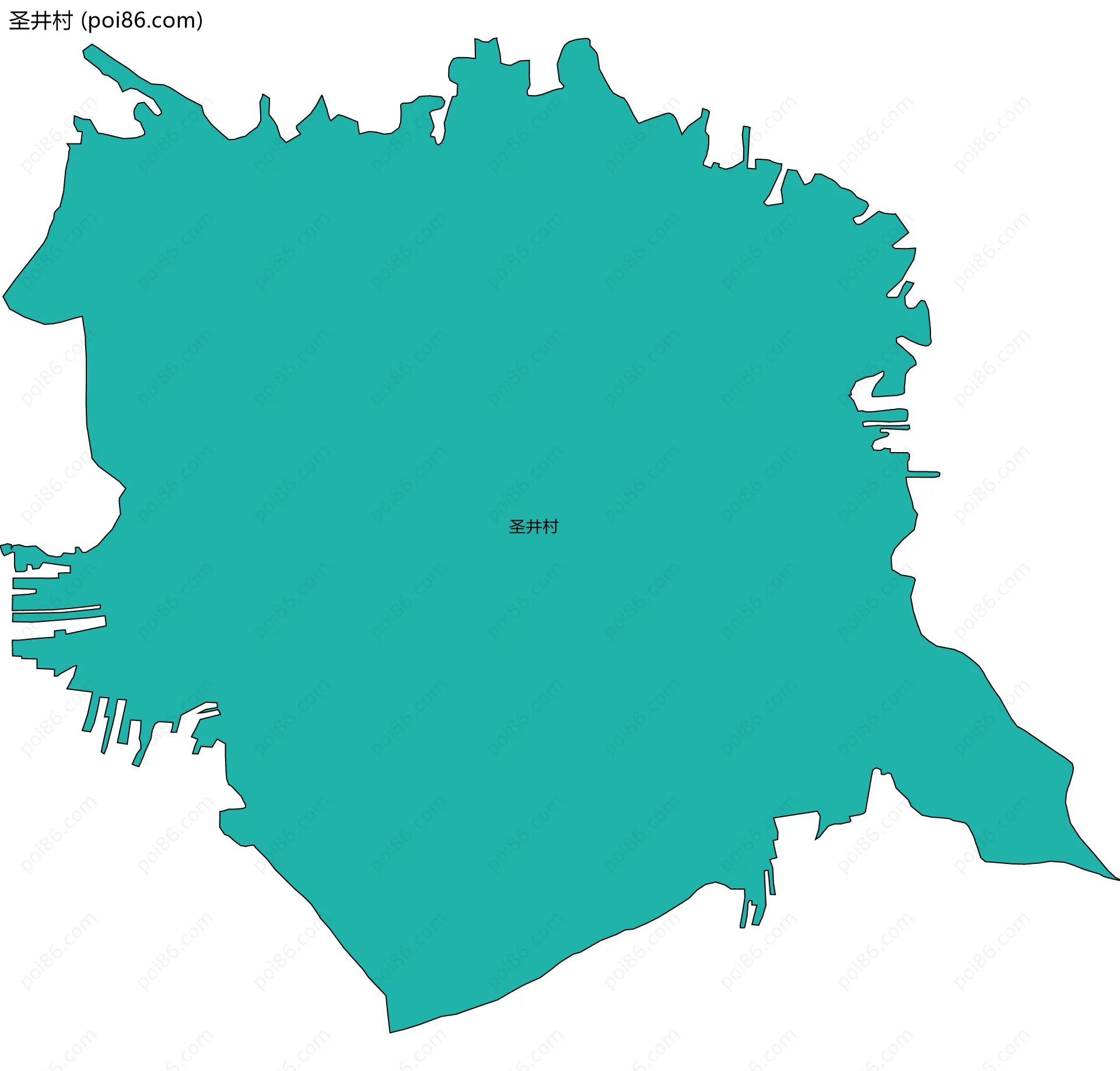 圣井村边界地图