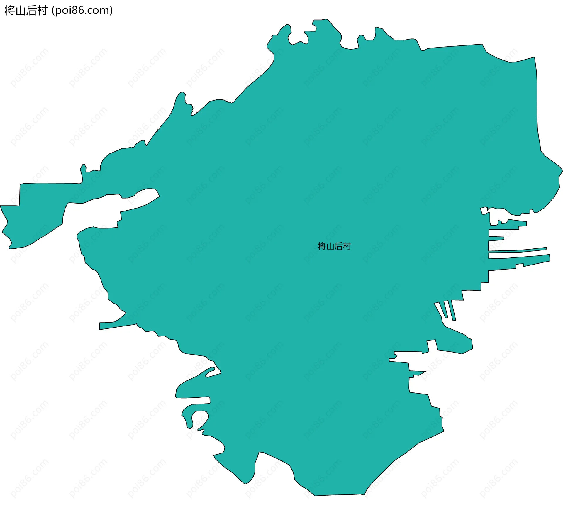 将山后村边界地图