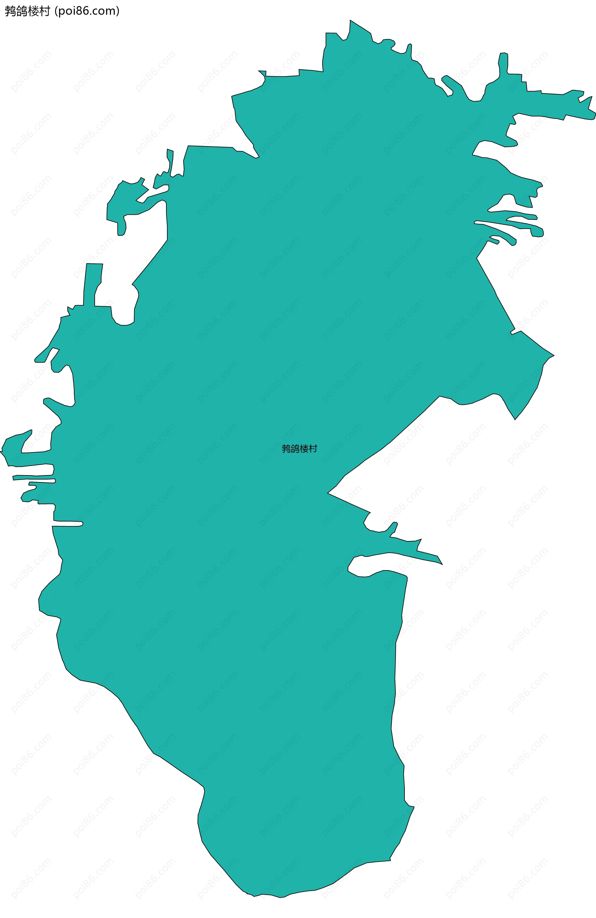 鹁鸽楼村边界地图