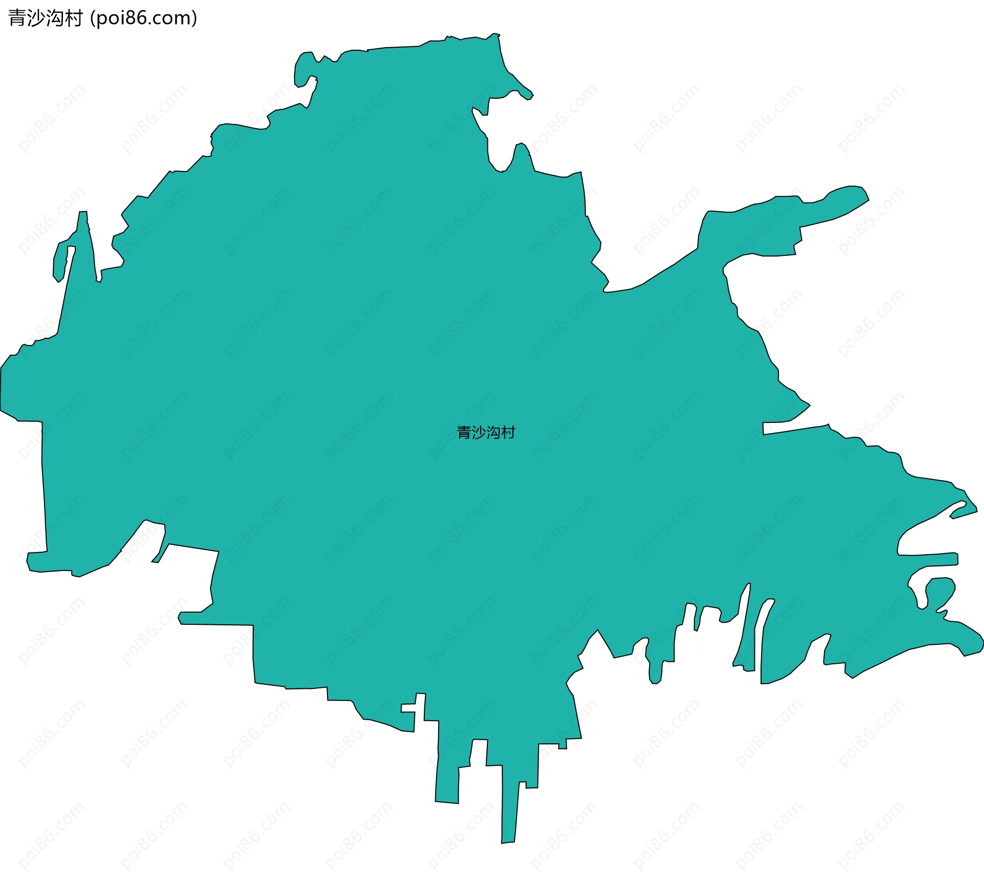 青沙沟村边界地图