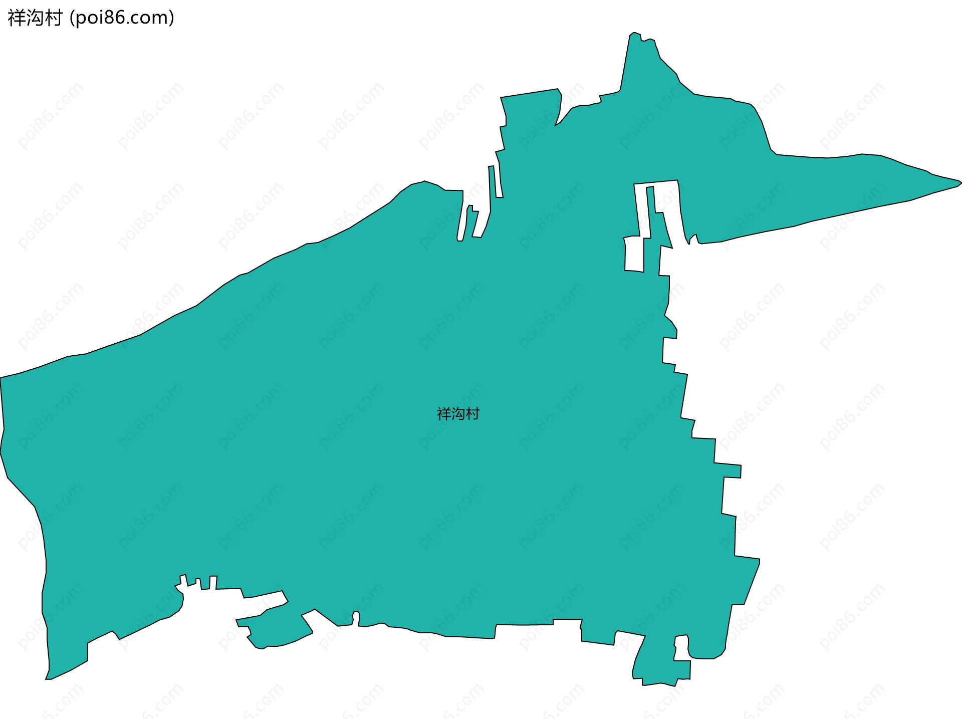 祥沟村边界地图