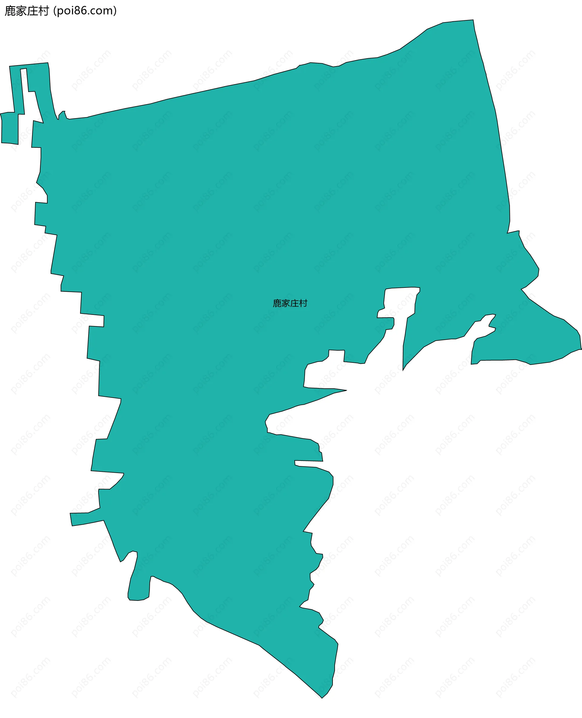 鹿家庄村边界地图