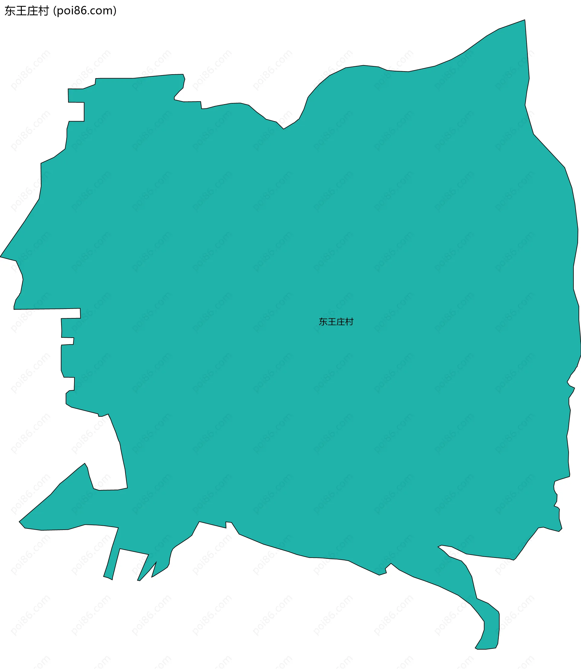 东王庄村边界地图
