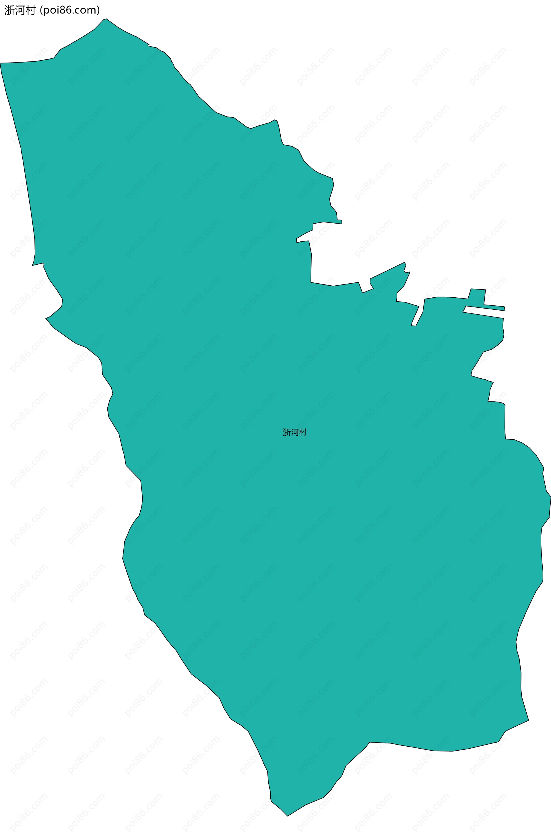 浙河村边界地图