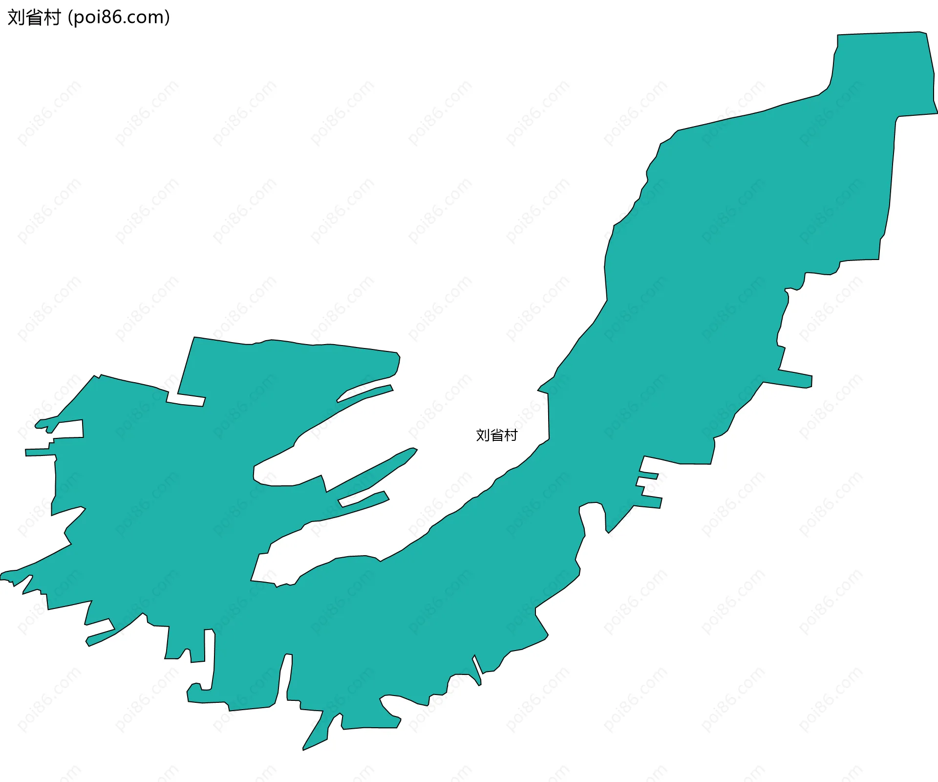 刘省村边界地图