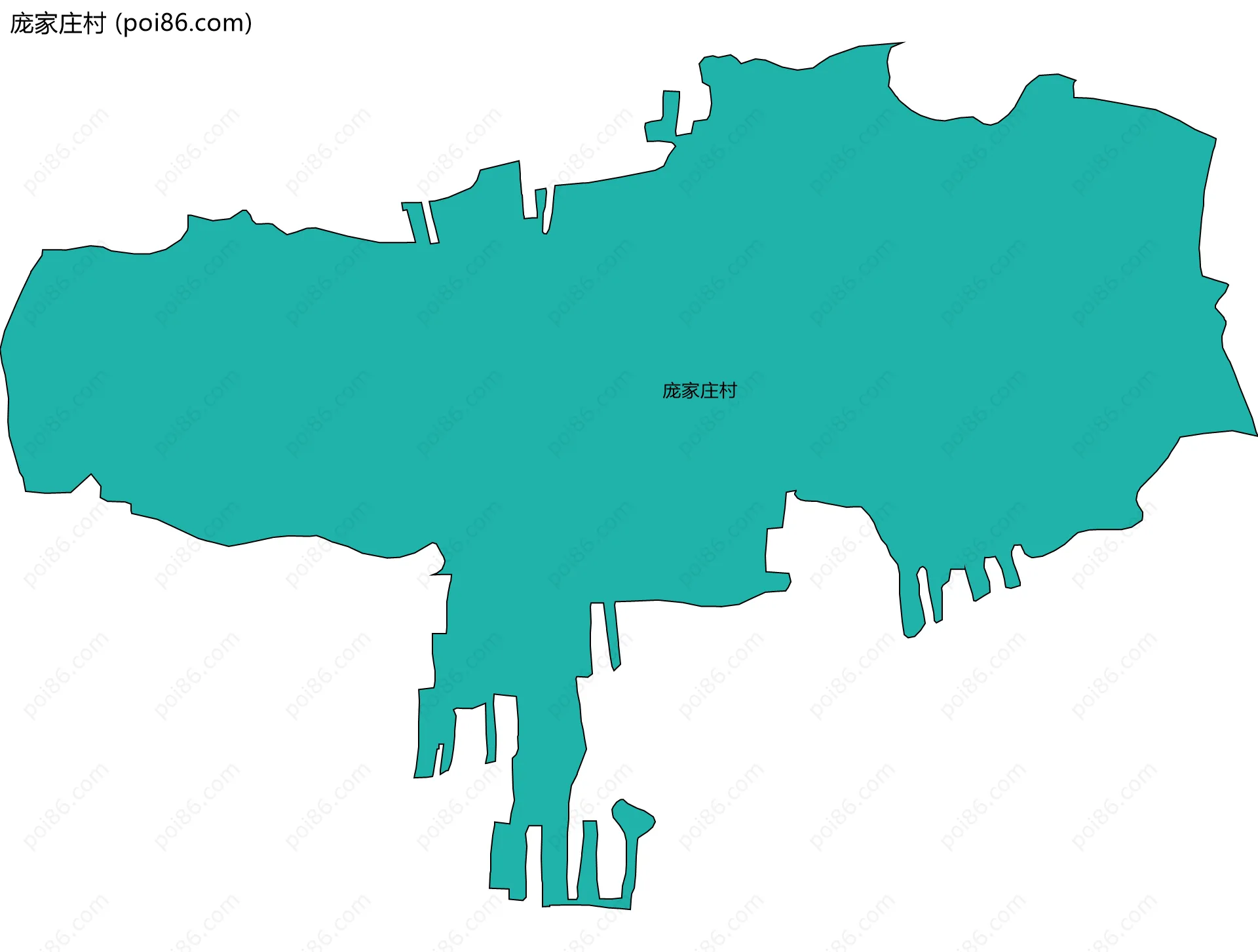 庞家庄村边界地图