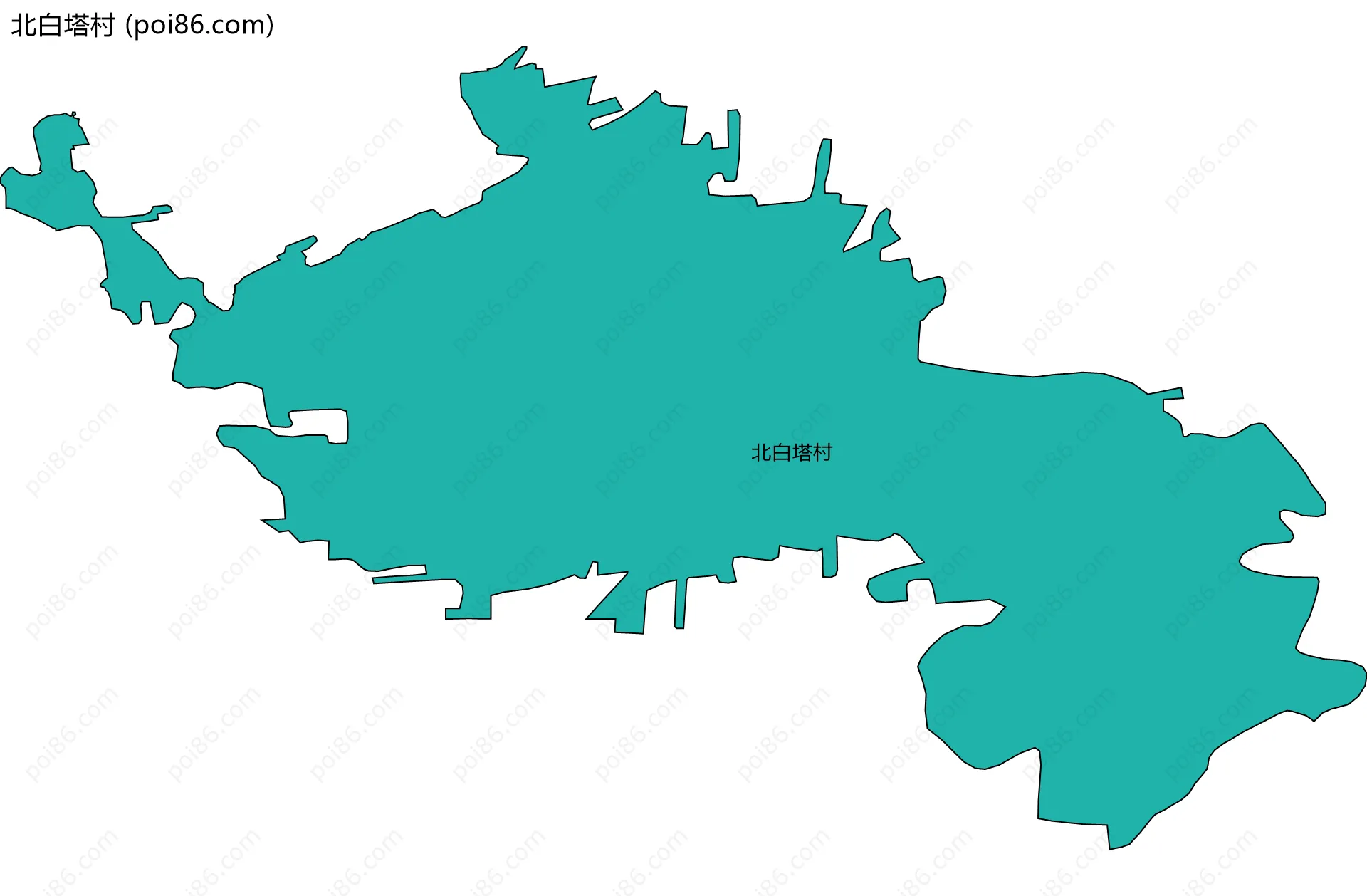 北白塔村边界地图