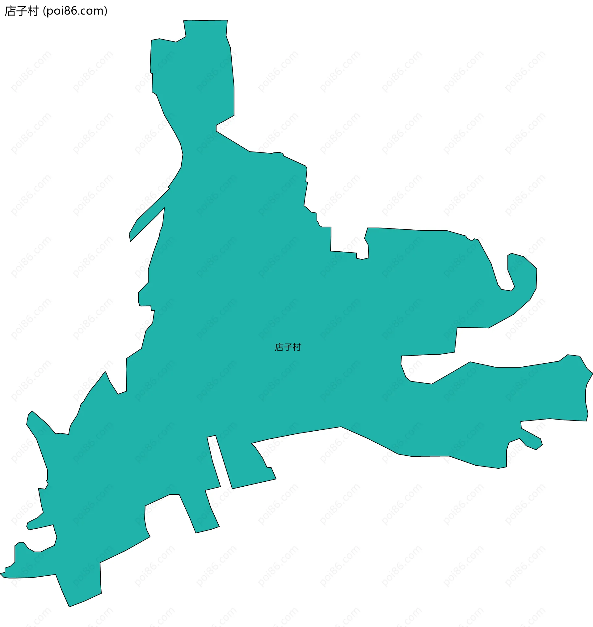 店子村边界地图