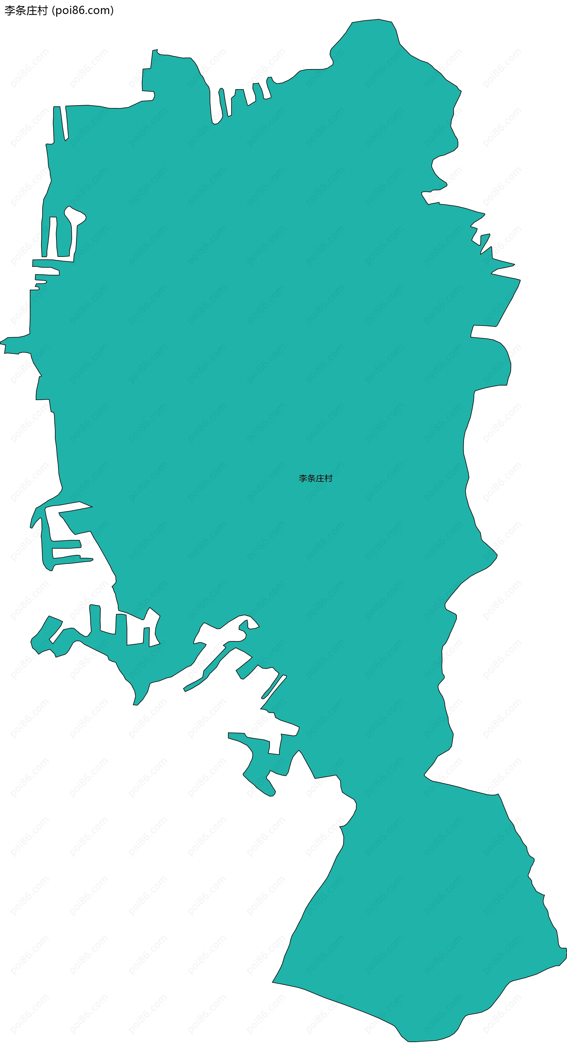 李条庄村边界地图