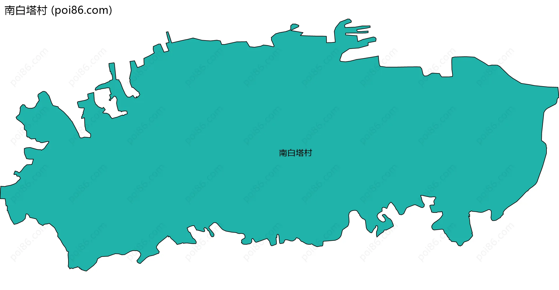 南白塔村边界地图