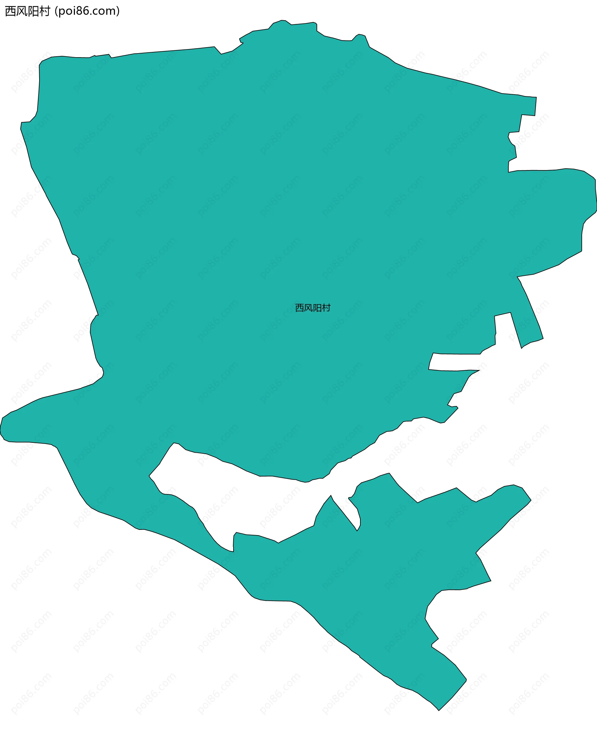 西风阳村边界地图