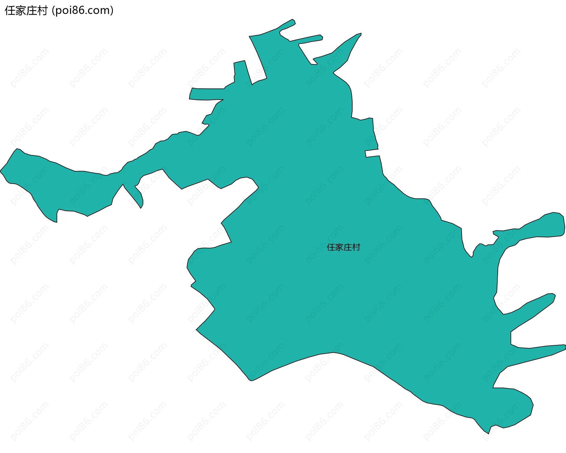 任家庄村边界地图