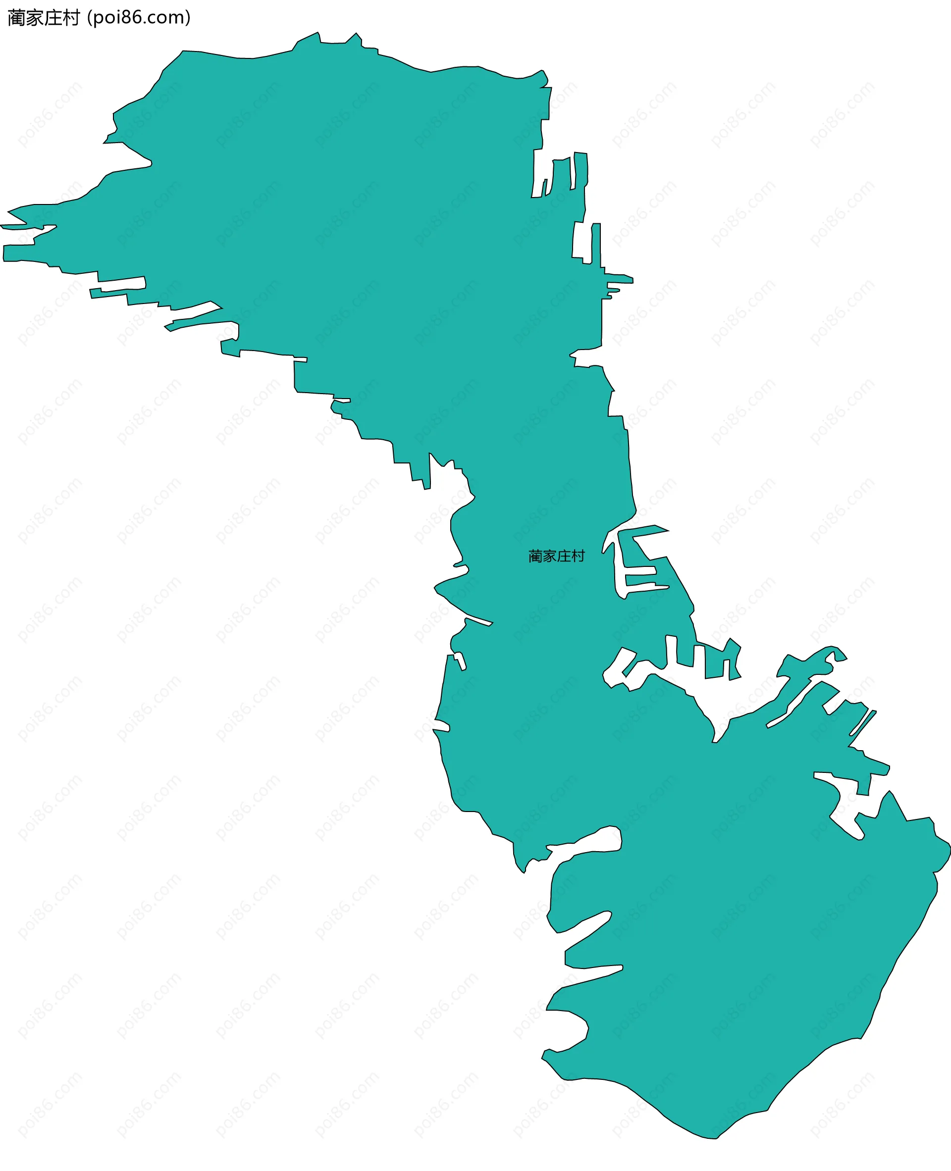 蔺家庄村边界地图