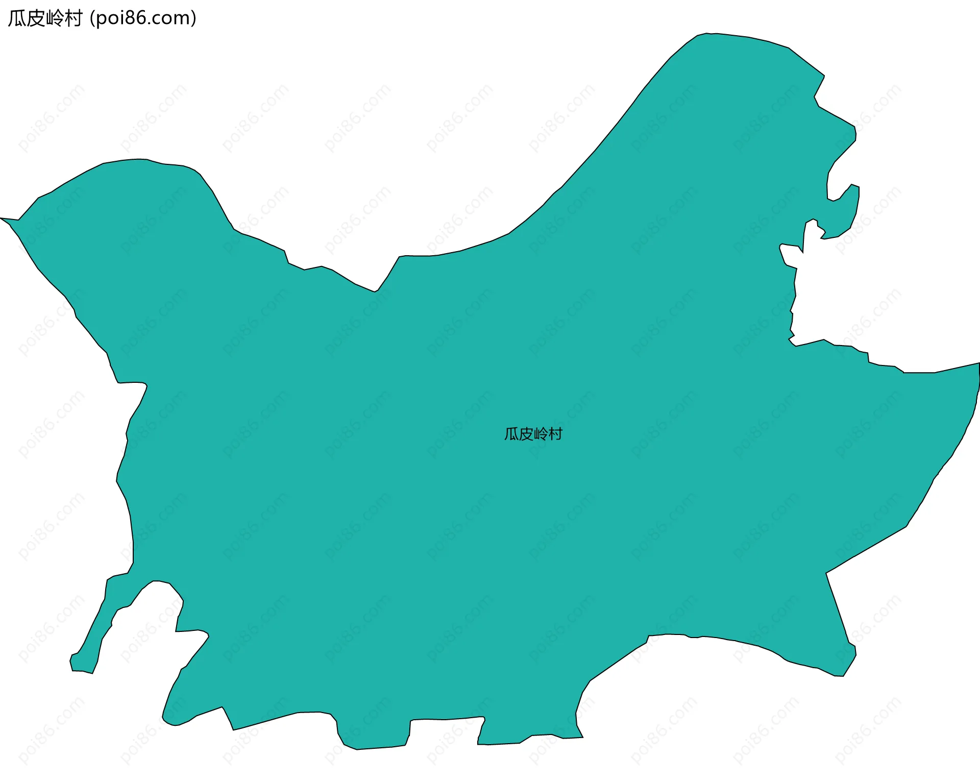 瓜皮岭村边界地图