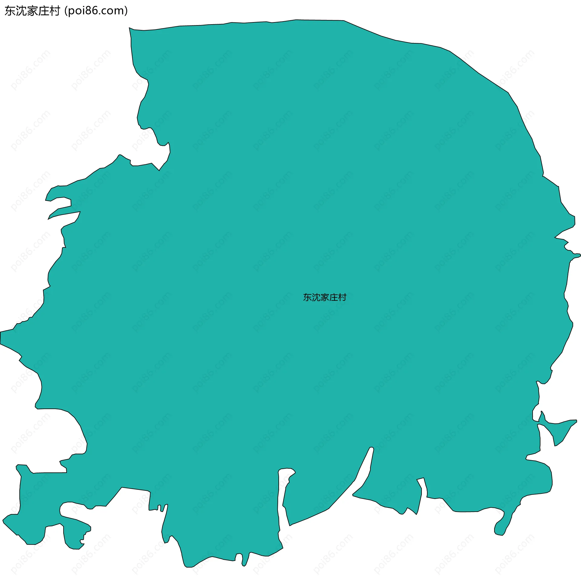 东沈家庄村边界地图