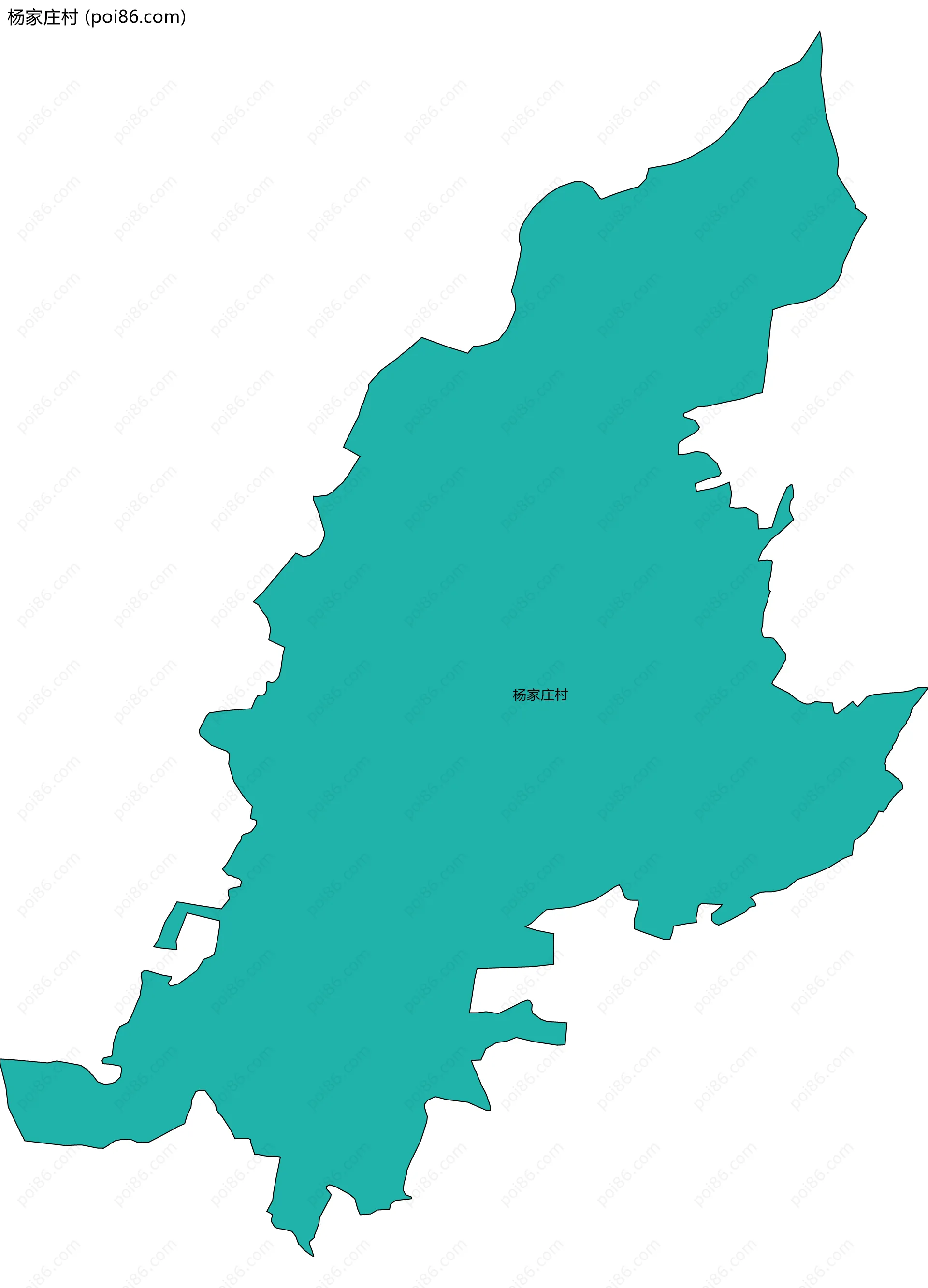 杨家庄村边界地图