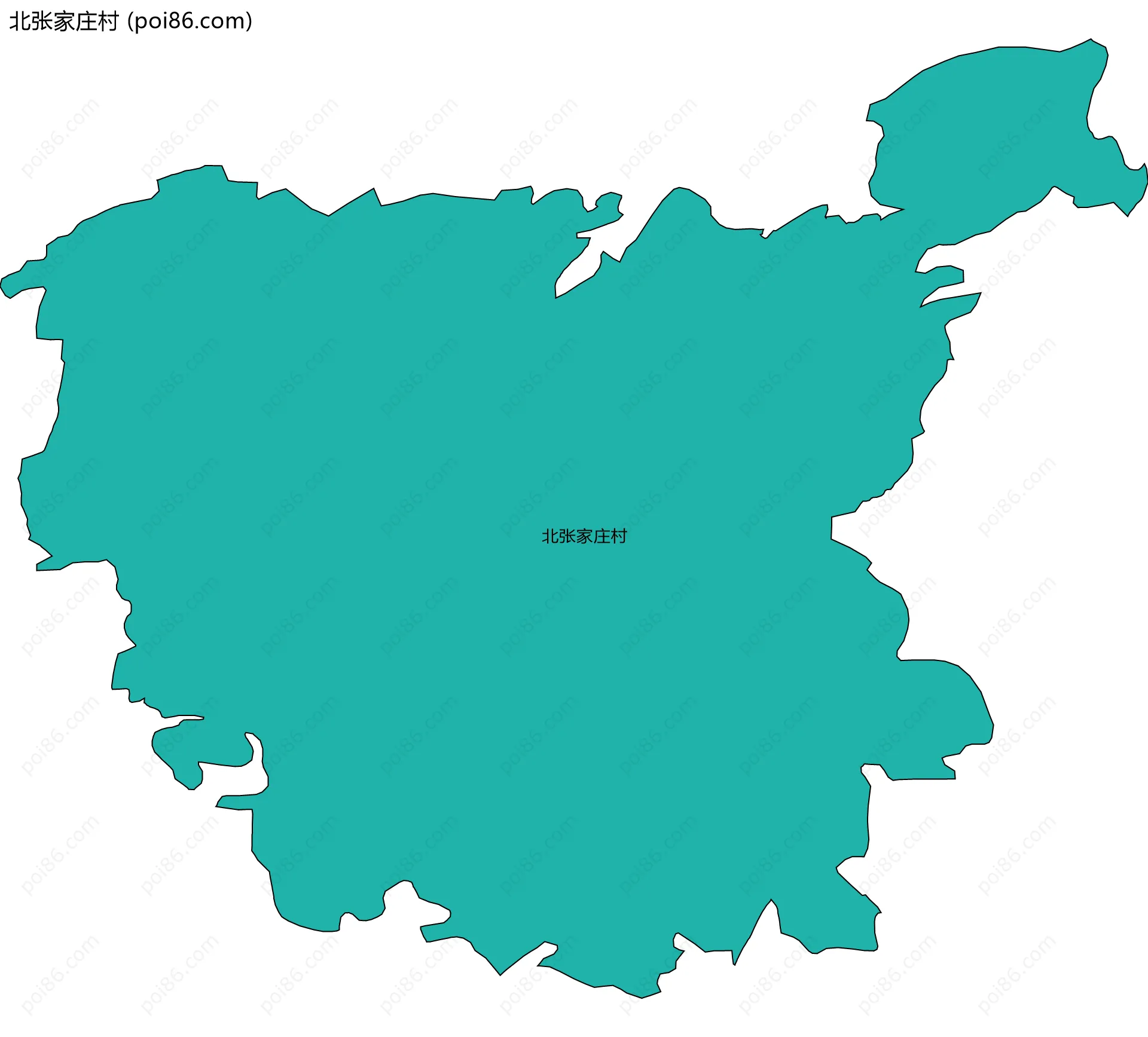 北张家庄村边界地图