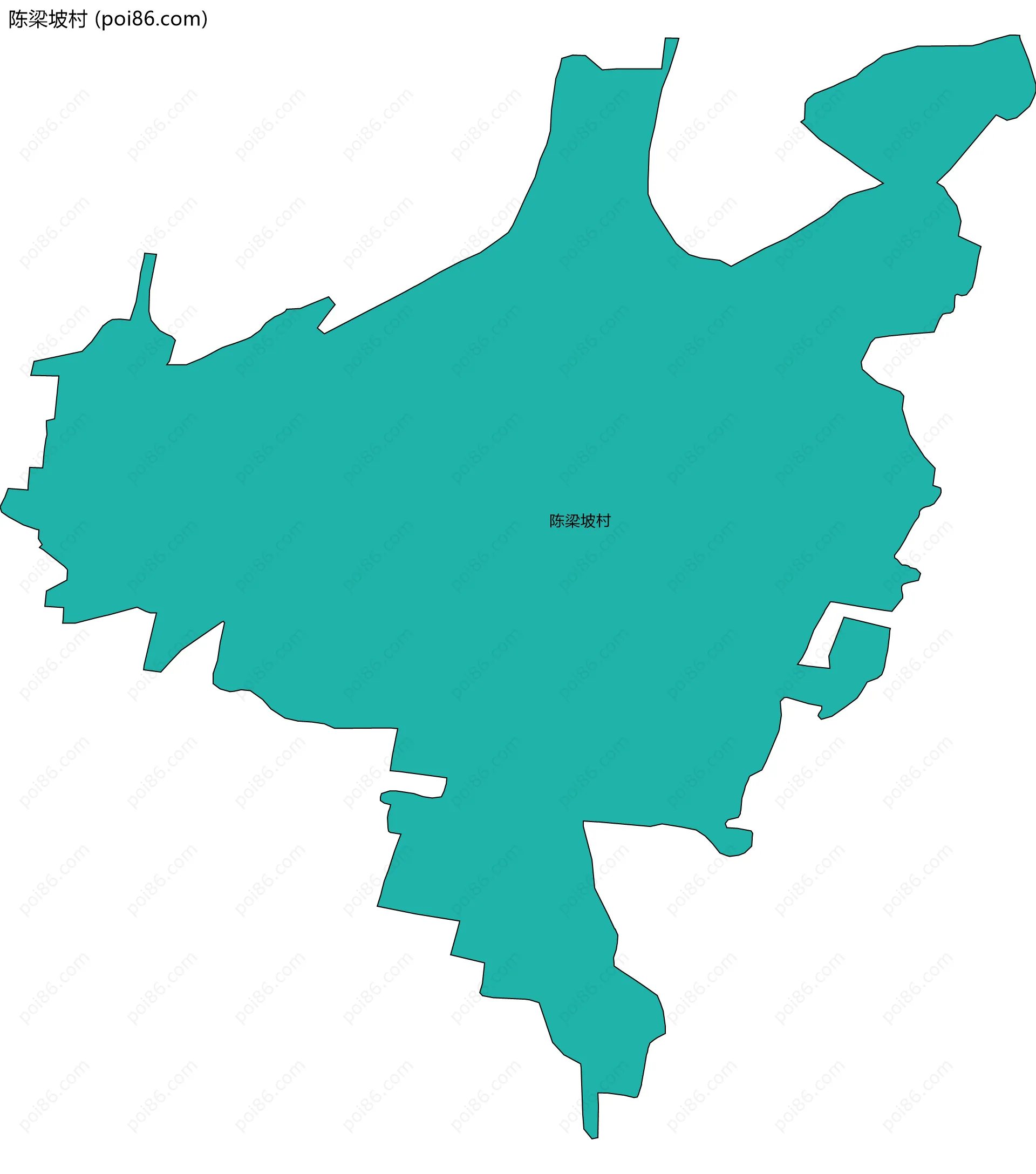 陈梁坡村边界地图