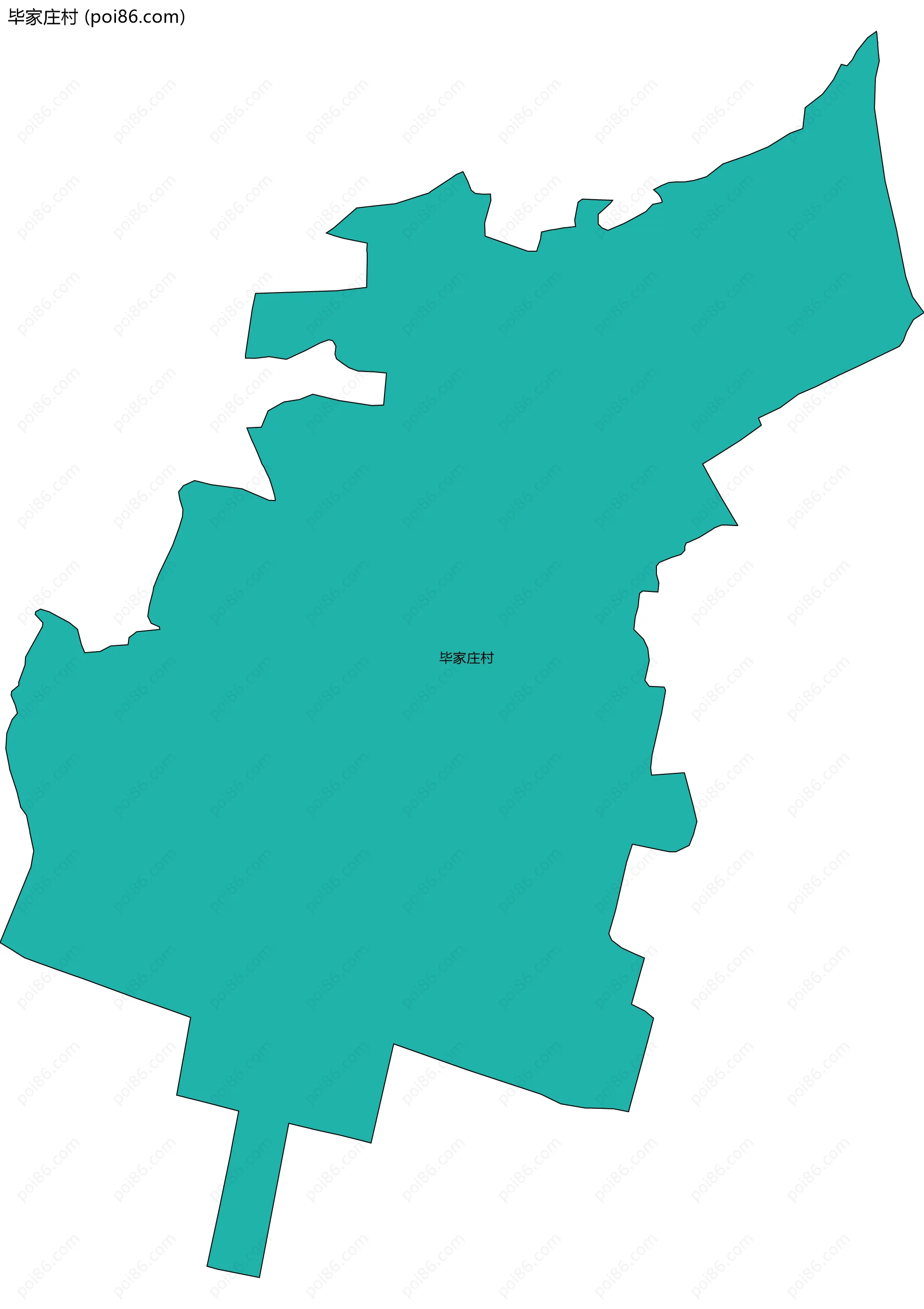 毕家庄村边界地图